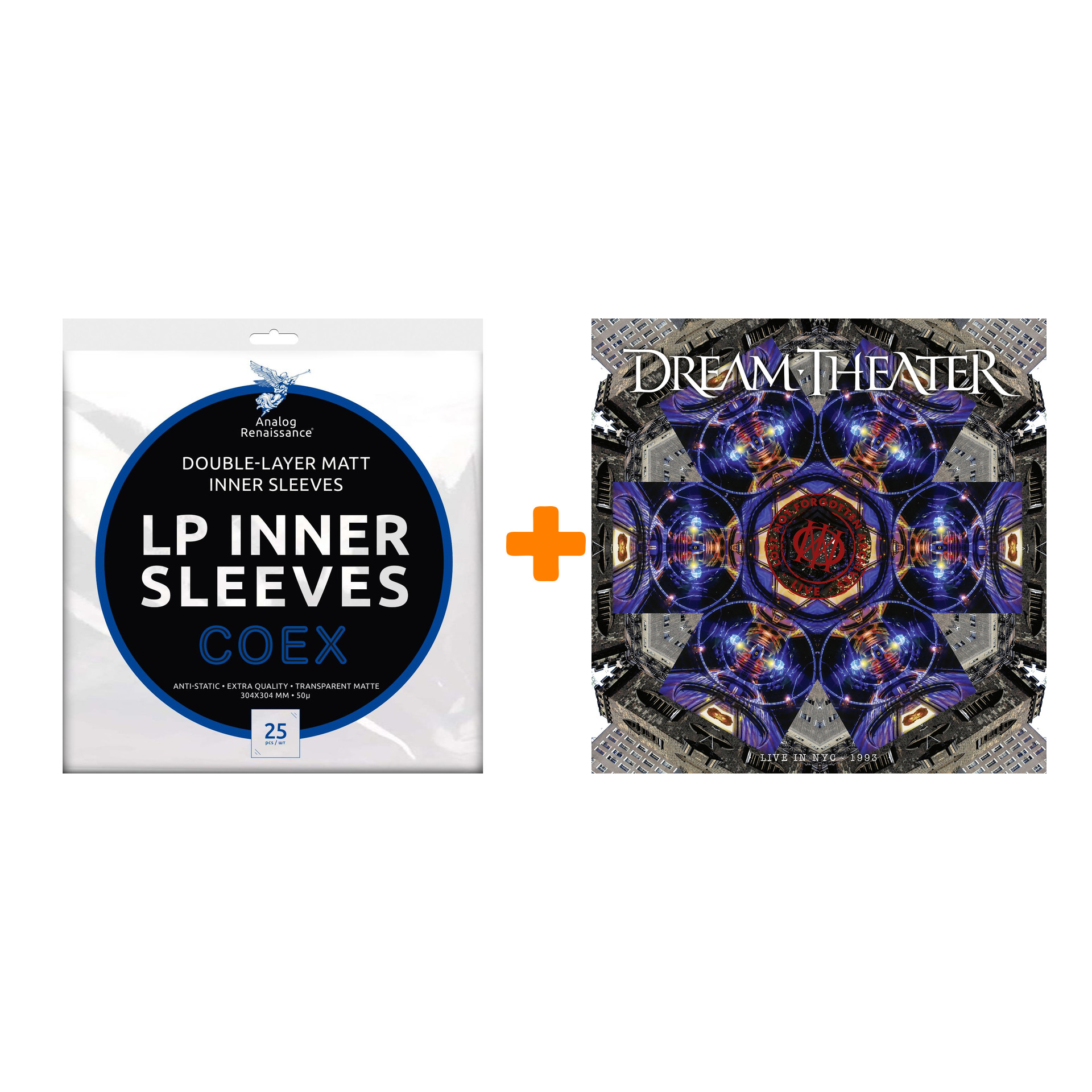 

DREAM THEATER Lost Not Forgotten Archives Live In NYC 1993 Coloured Vinyl 3LP+2CD + Конверты внутренние COEX для грампластинок 12" 25шт Набор