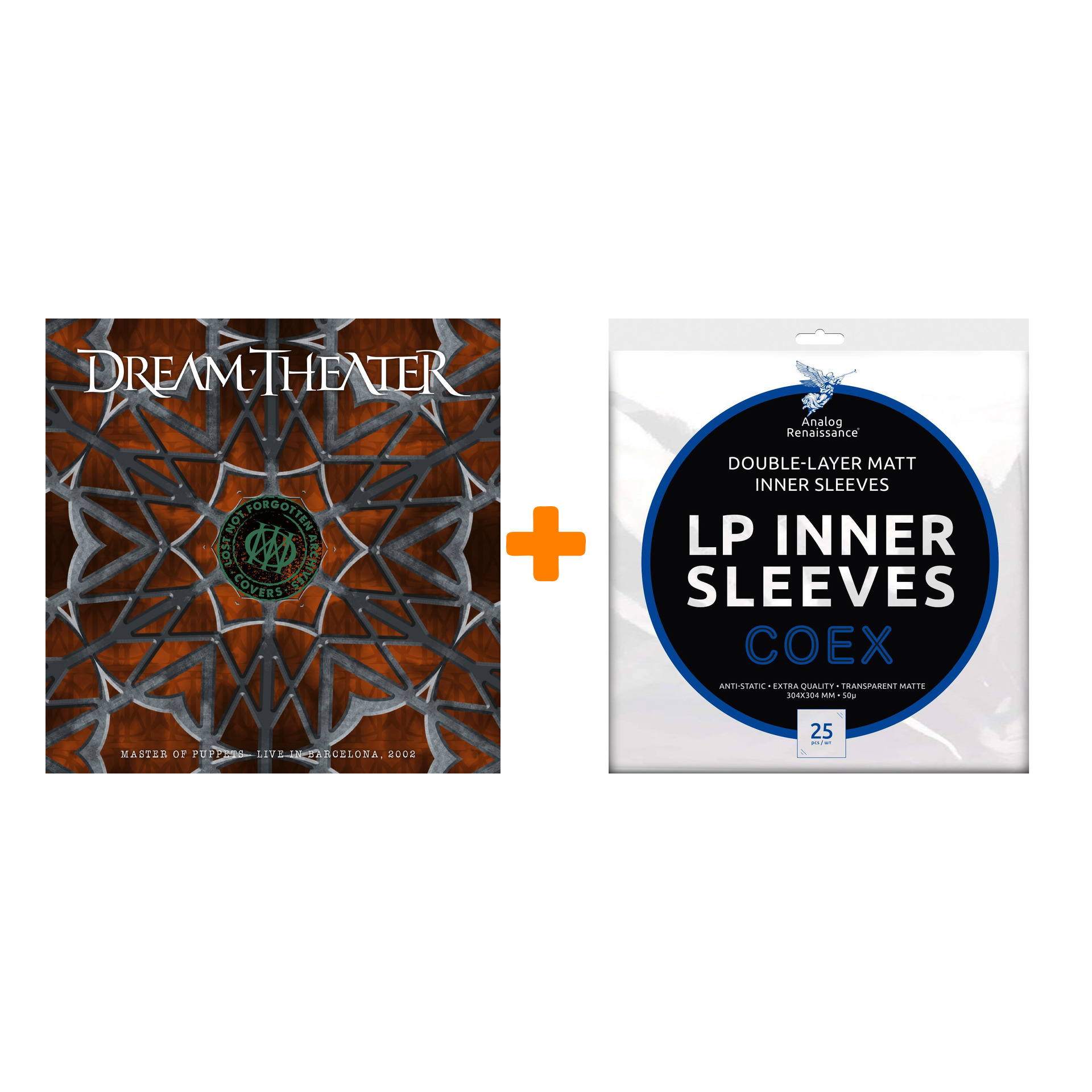 

DREAM THEATER Lost Not Forgotten Archives Master Of Puppets Live In Barcelona 2002 Coloured Gold Vinyl 2LP+CD + Конверты внутренние COEX для грам