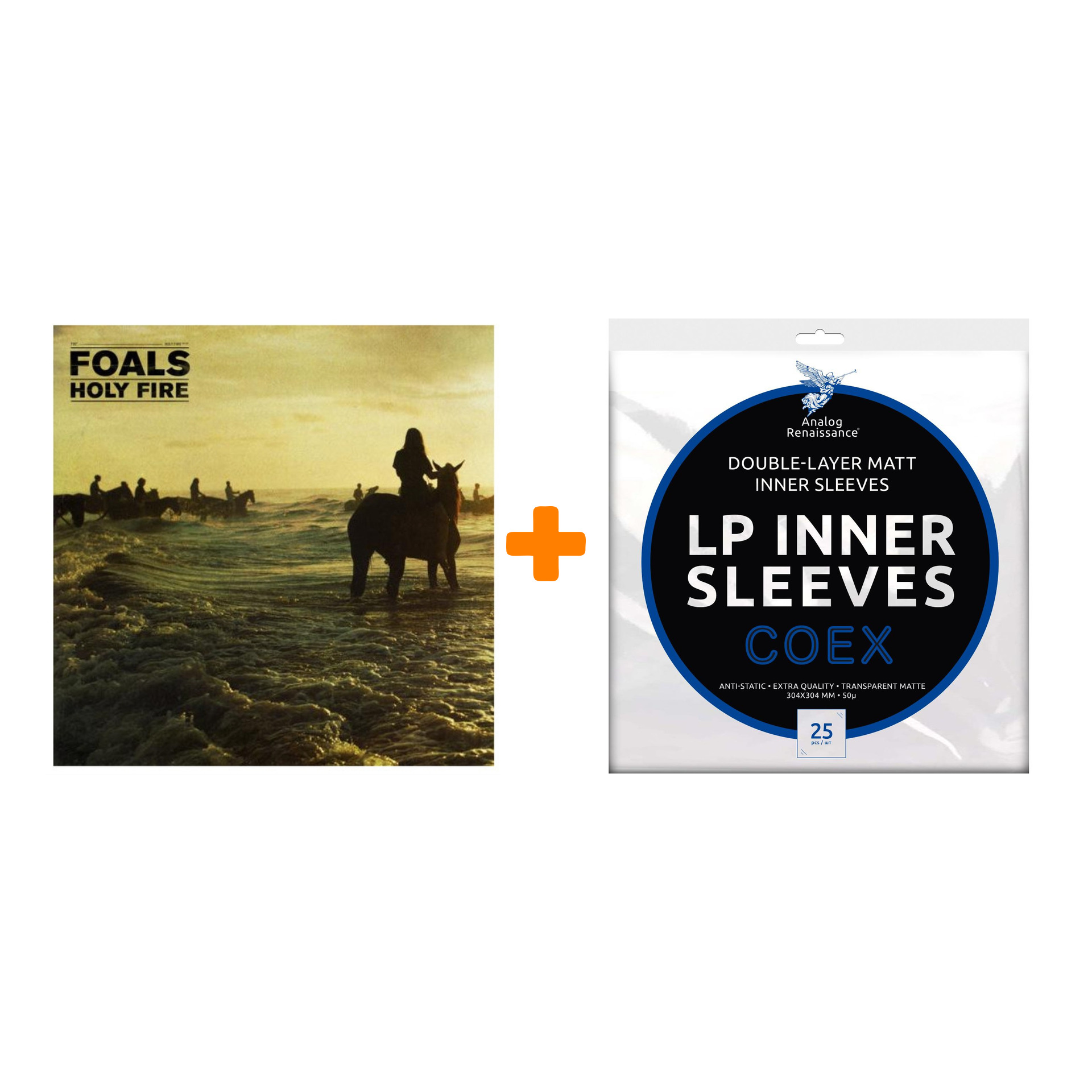 

FOALS Holy Fire LP + Конверты внутренние COEX для грампластинок 12" 25шт Набор