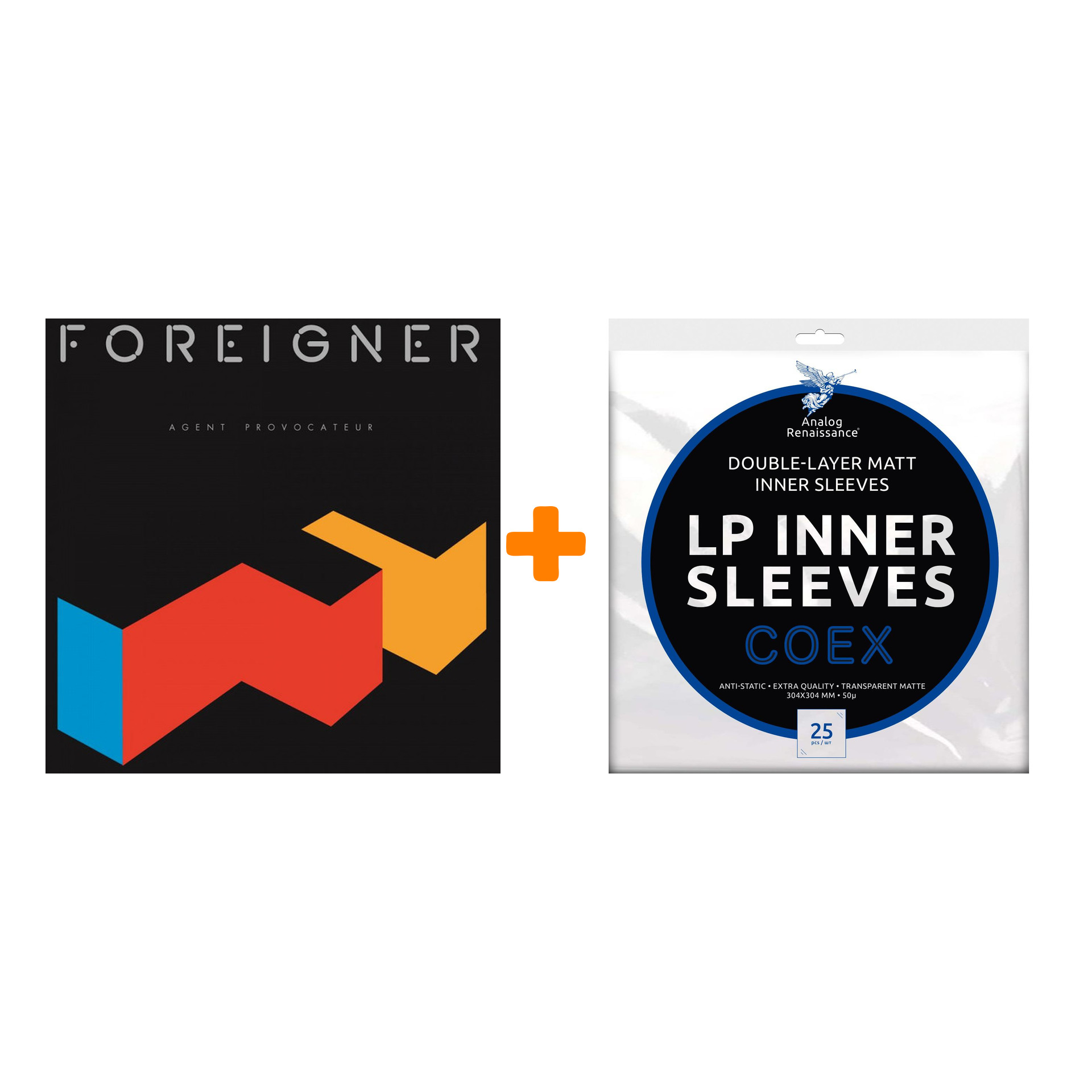 

FOREIGNER Agent Provocateur LP + Конверты внутренние COEX для грампластинок 12" 25шт Набор