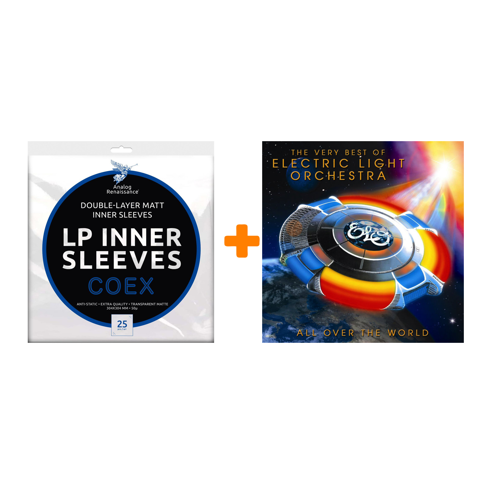 

ELECTRIC LIGHT ORCHESTRA The Very Best Of All Over The World 2LP + Конверты внутренние COEX для грампластинок 12" 25шт Набор