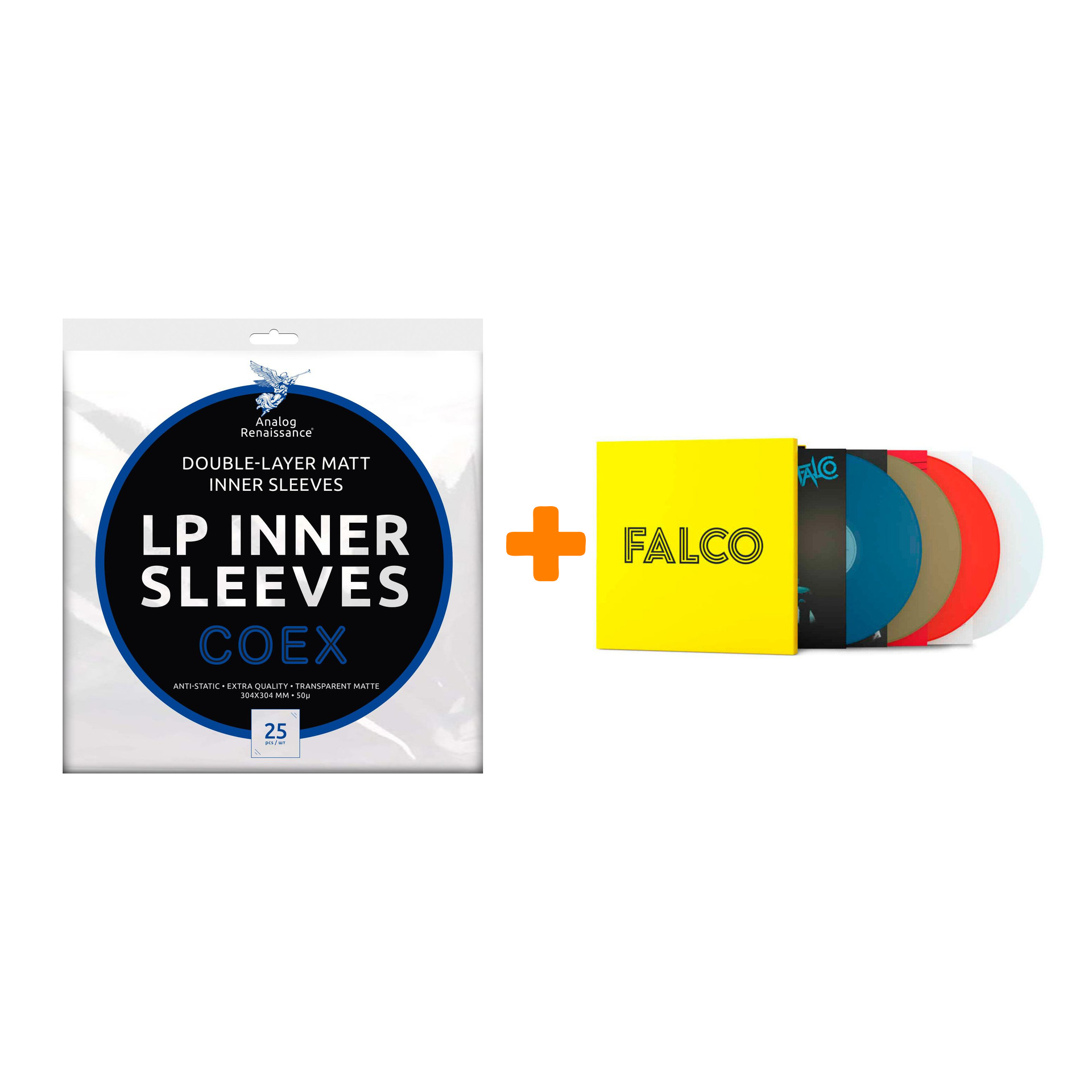 

FALCO The Box Coloured Vinyl 4LP + Конверты внутренние COEX для грампластинок 12" 25шт Набор