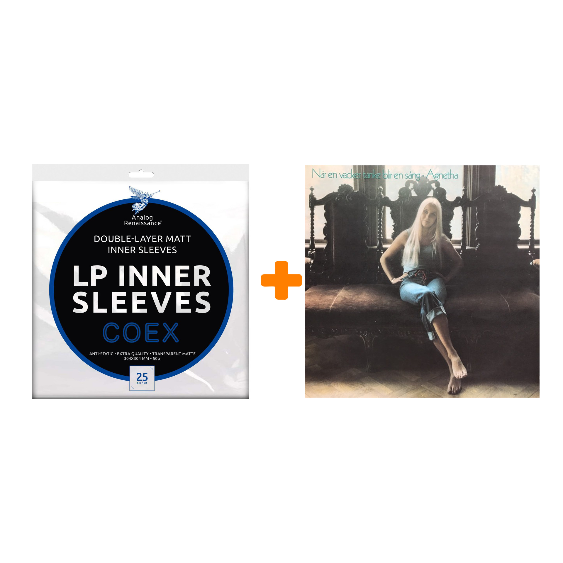 

FALTSKOG AGNETHA Nar En Vacker Tanke Blir En Sang LP + Конверты внутренние COEX для грампластинок 12" 25шт Набор