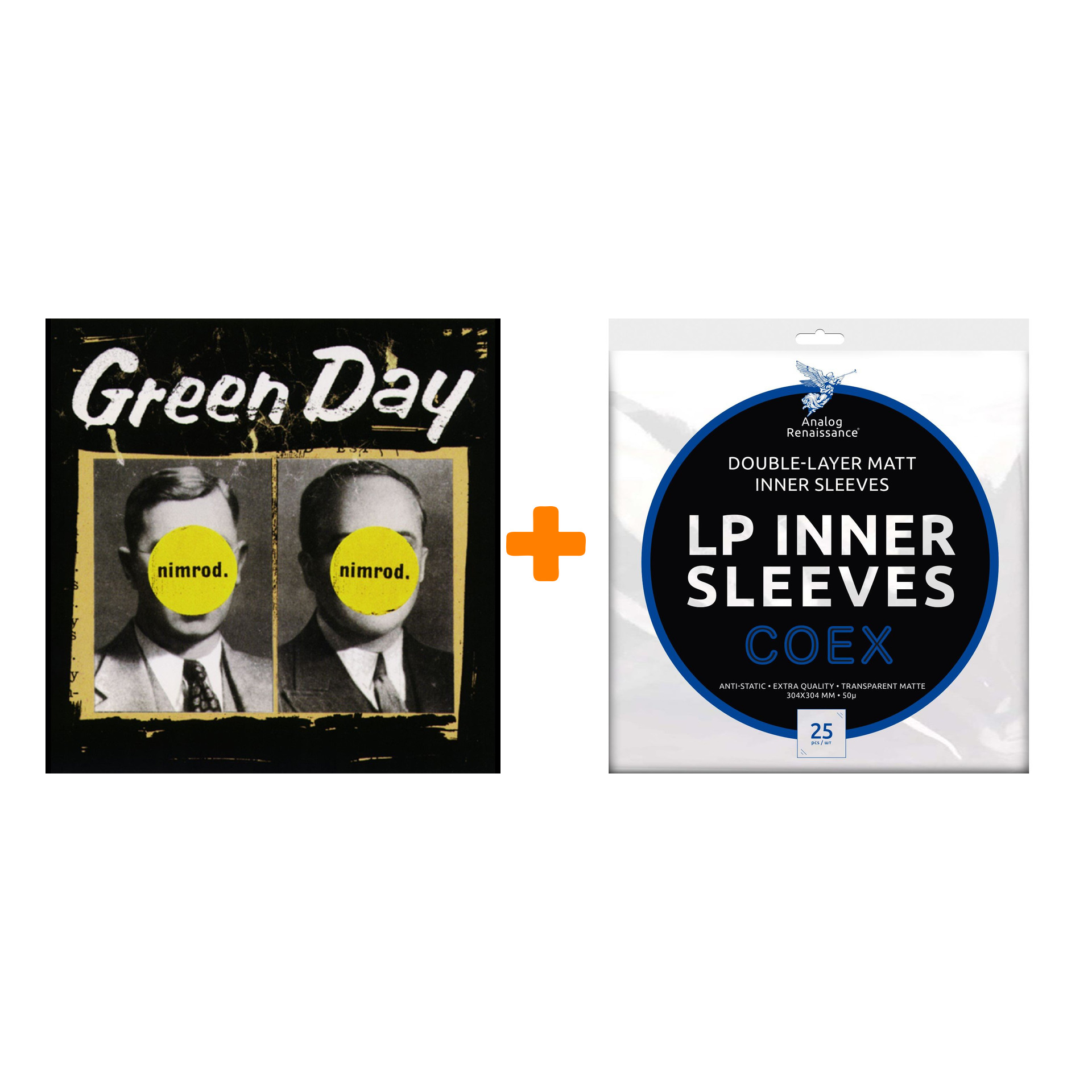 

GREEN DAY Nimrod 2LP + Конверты внутренние COEX для грампластинок 12" 25шт Набор