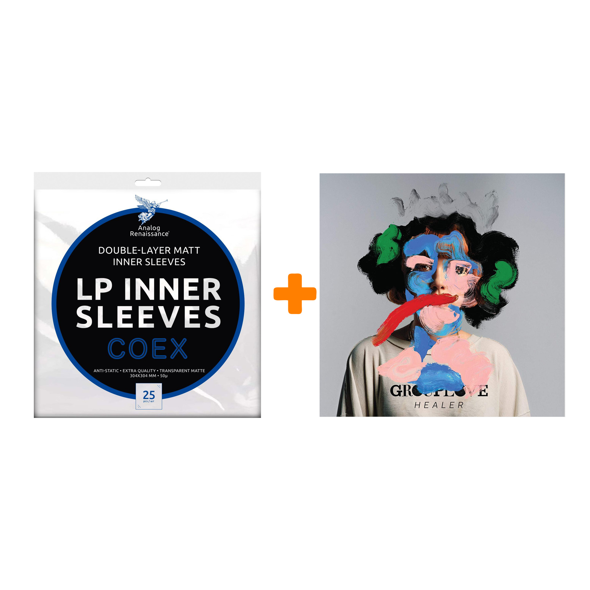 

GROUPLOVE Healer Coloured Vinyl LP + Конверты внутренние COEX для грампластинок 12" 25шт Набор