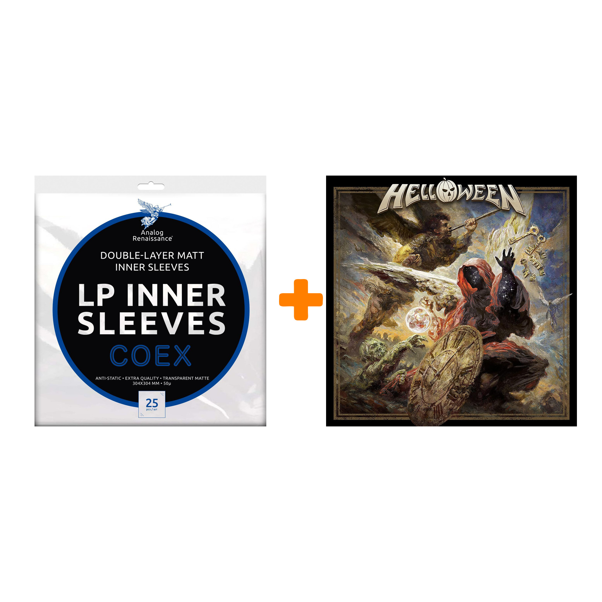 

HELLOWEEN Helloween Brown Cream Marbled Vinyl 2LP + Конверты внутренние COEX для грампластинок 12" 25шт Набор