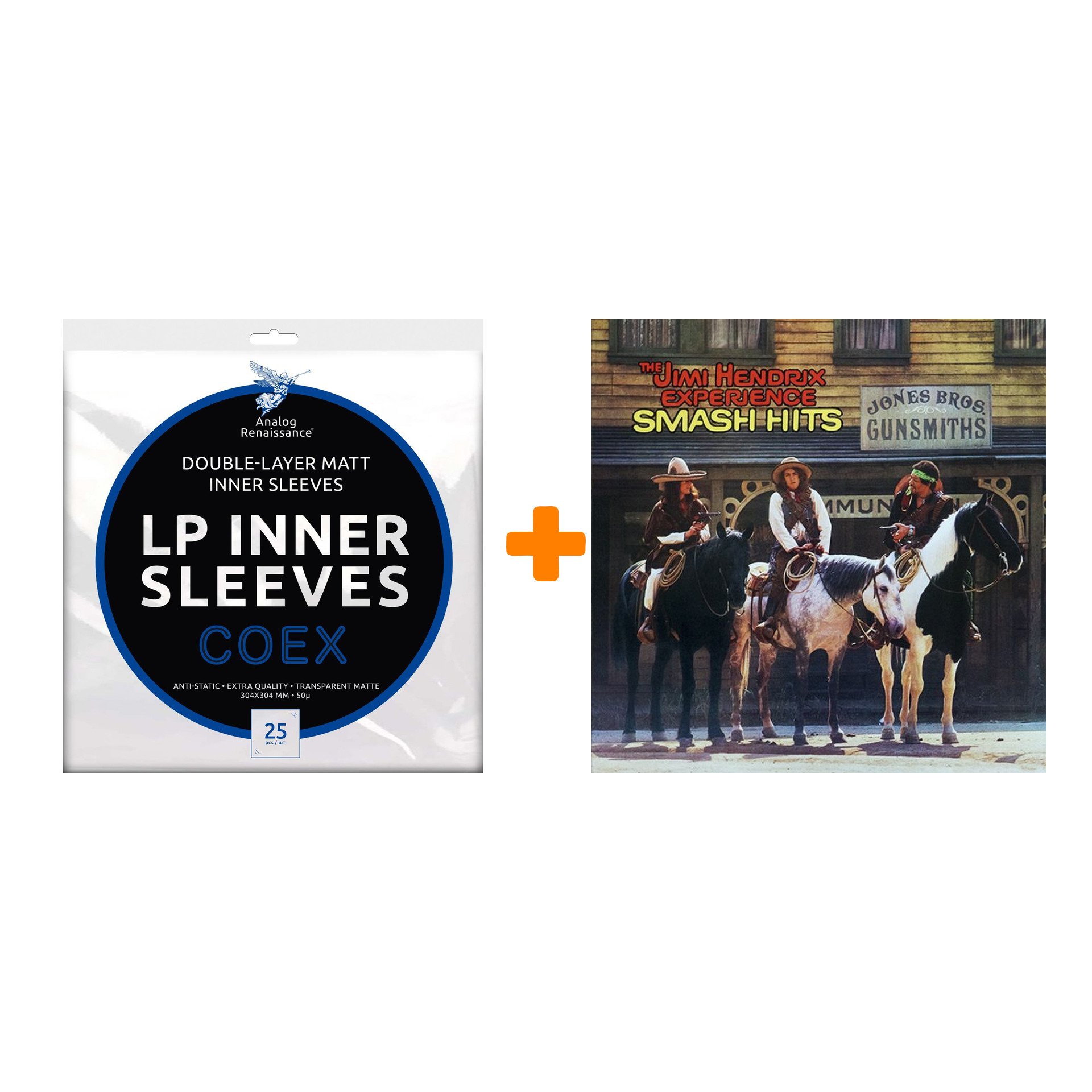 HENDRIX JIMI Smash Hits LP + Конверты внутренние COEX для грампластинок 12 25шт Набор