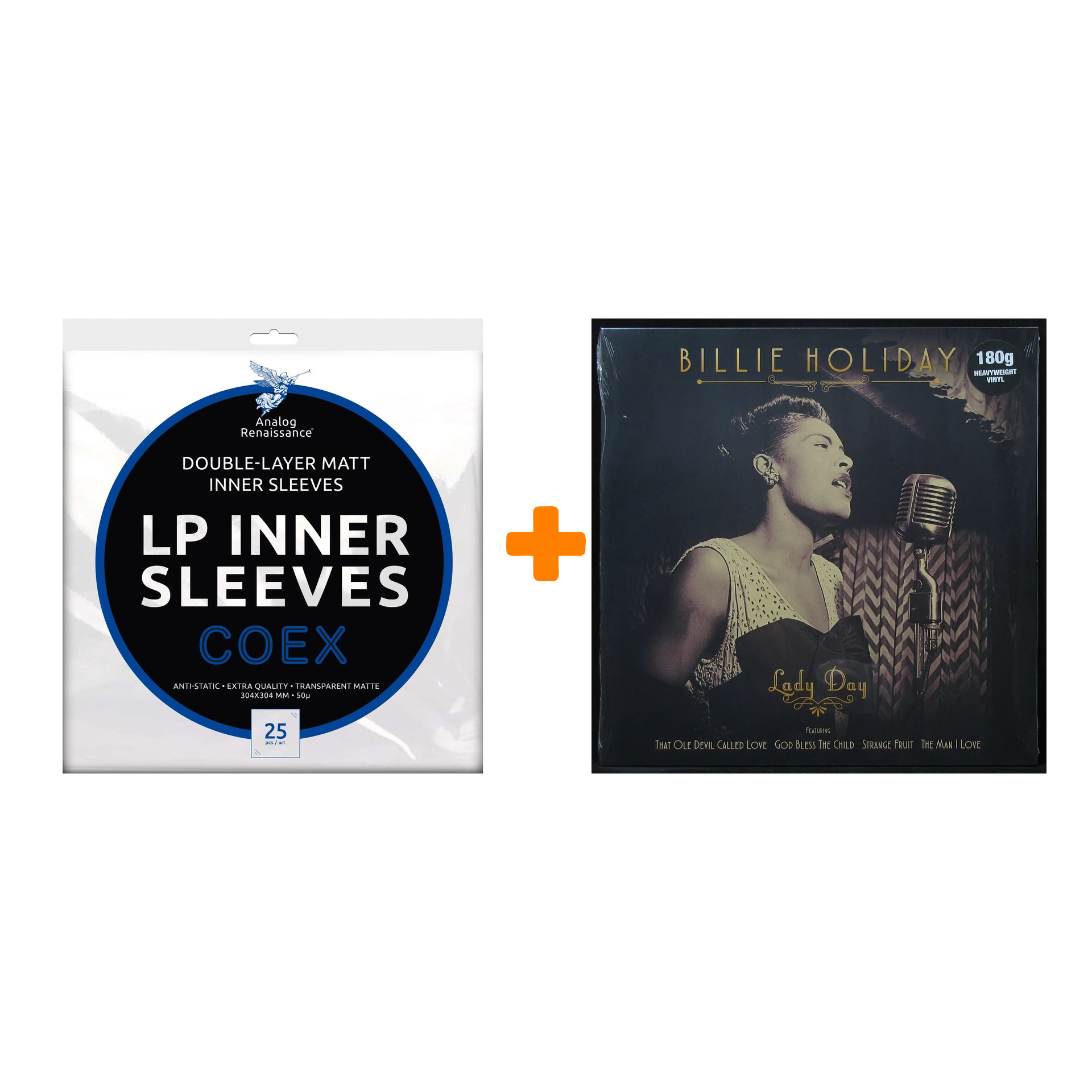 

HOLIDAY BILLIE Lady Day LP + Конверты внутренние COEX для грампластинок 12" 25шт Набор