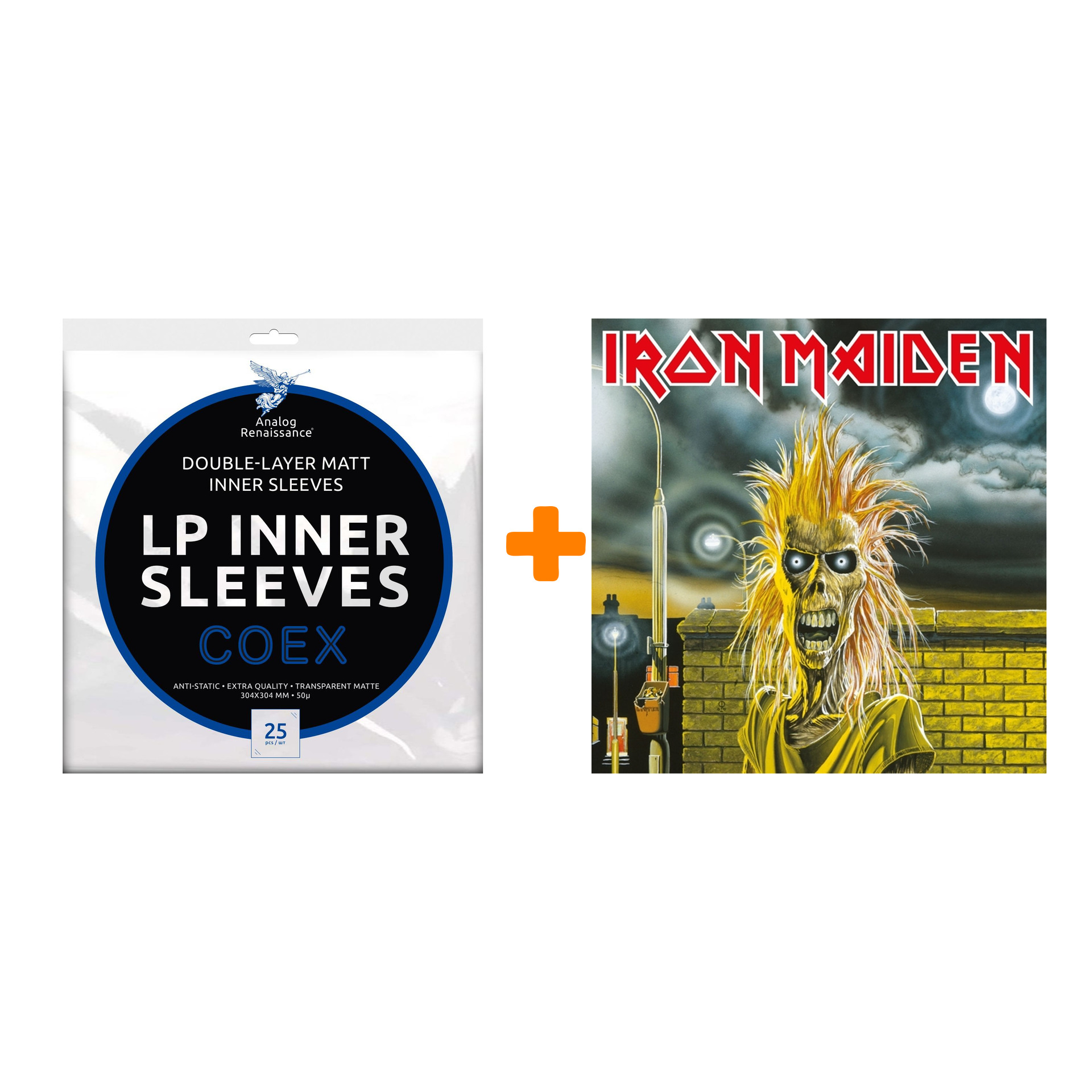 цена IRON MAIDEN Iron Maiden LP + Конверты внутренние COEX для грампластинок 12 25шт Набор