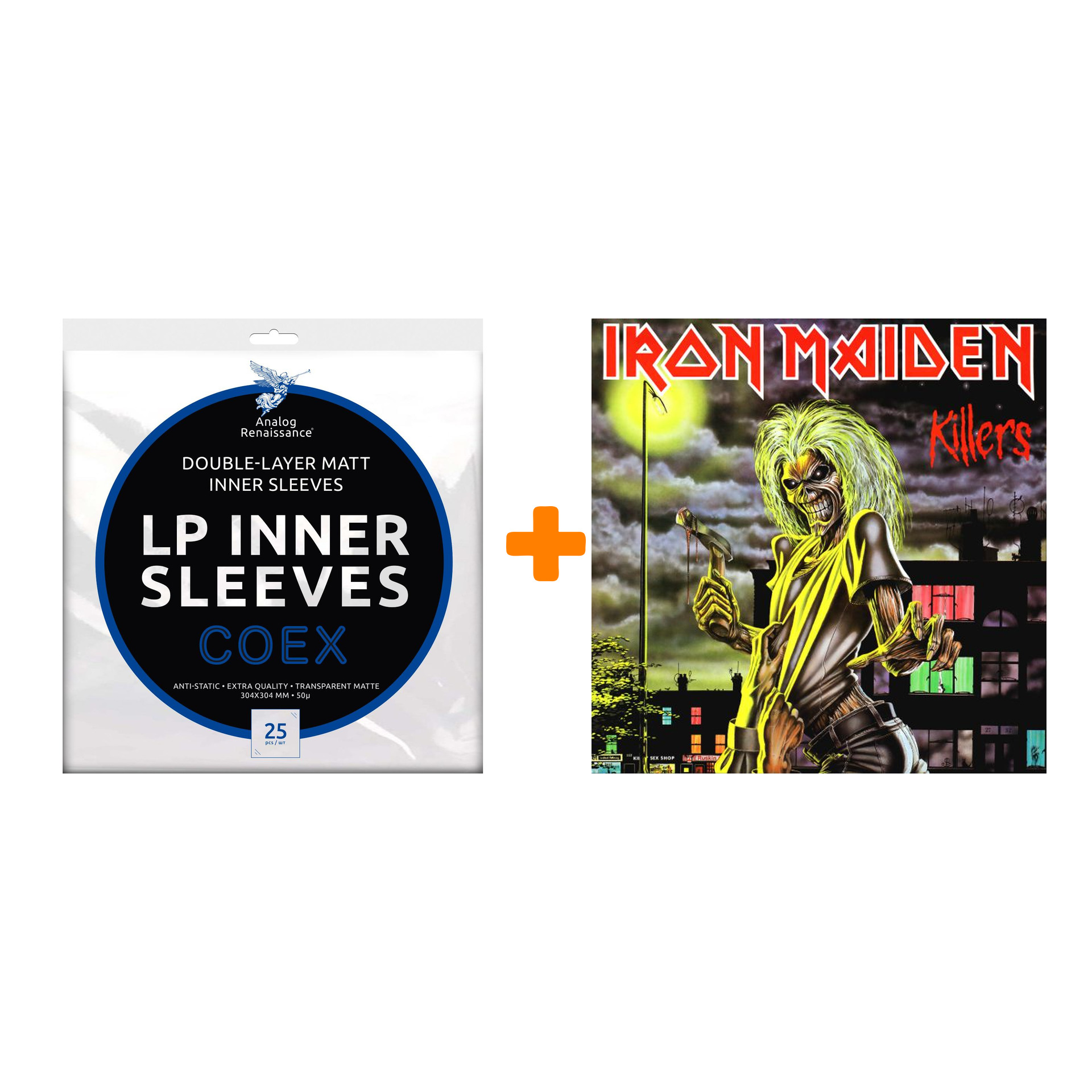 IRON MAIDEN Killers LP + Конверты внутренние COEX для грампластинок 12 25шт Набор цена и фото