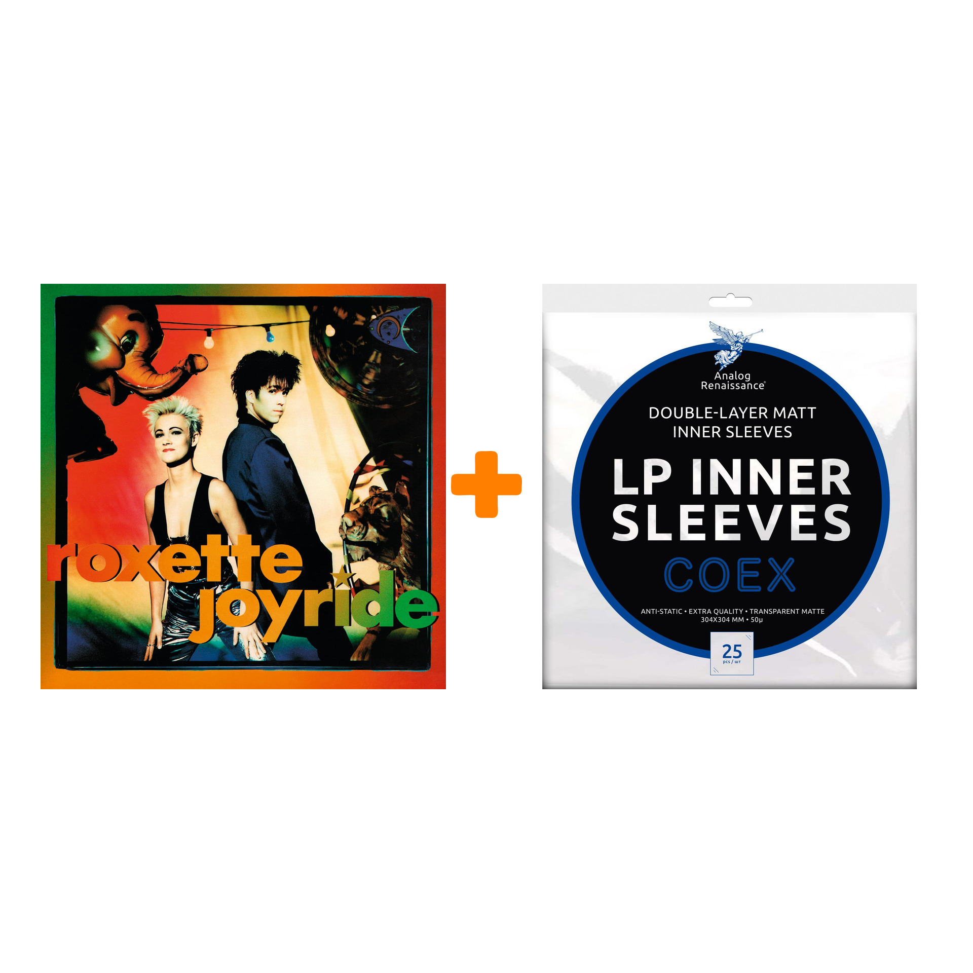 

ROXETTE Joyride 30th Anniversary Marbled Vinyl LP + Конверты внутренние COEX для грампластинок 12" 25шт Набор