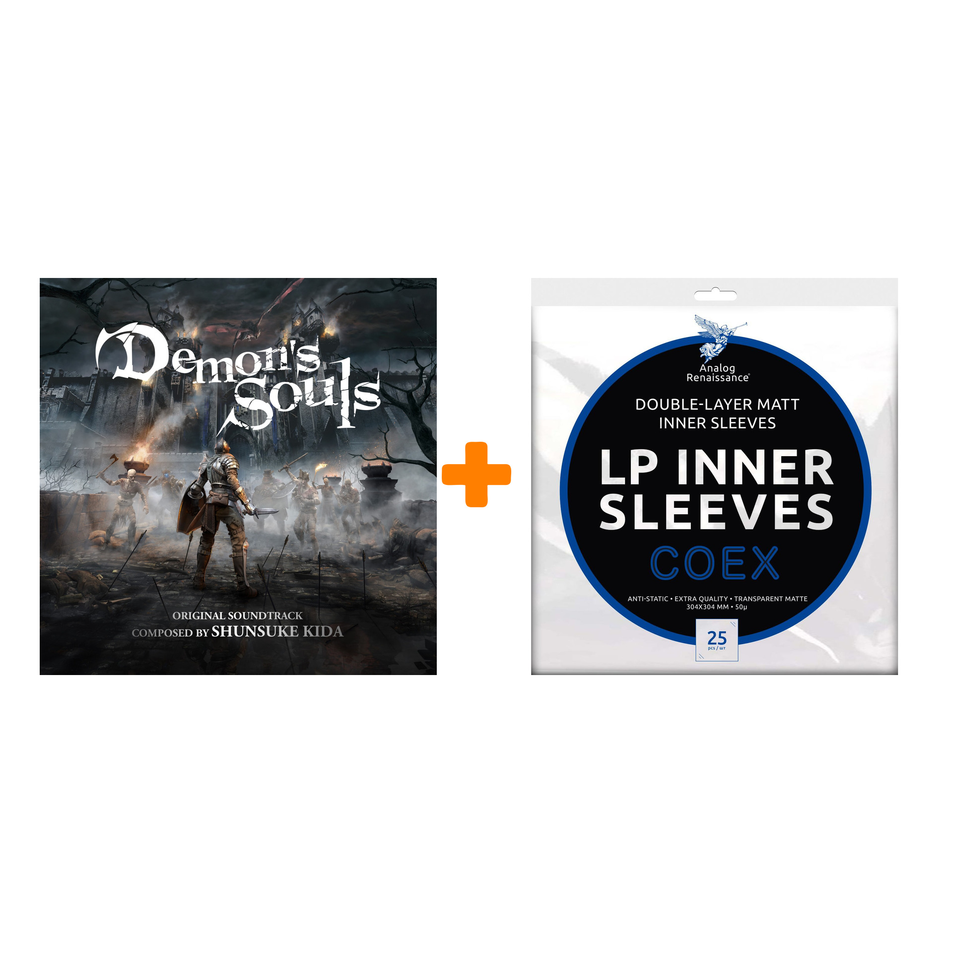 

SHUNSUKE KIDA Demon`s Souls Original Videogame Soundtrack Coloured Vinyl 2LP + Конверты внутренние COEX для грампластинок 12" 25шт Набор