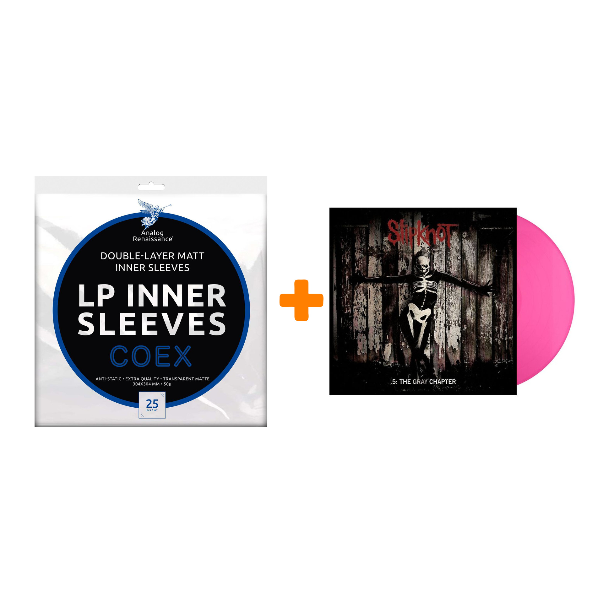 SLIPKNOT The Gray Chapter Coloured Pink Vinyl 2LP + Конверты внутренние COEX для грампластинок 12 25шт Набор emi pink floyd relics coloured vinyl lp