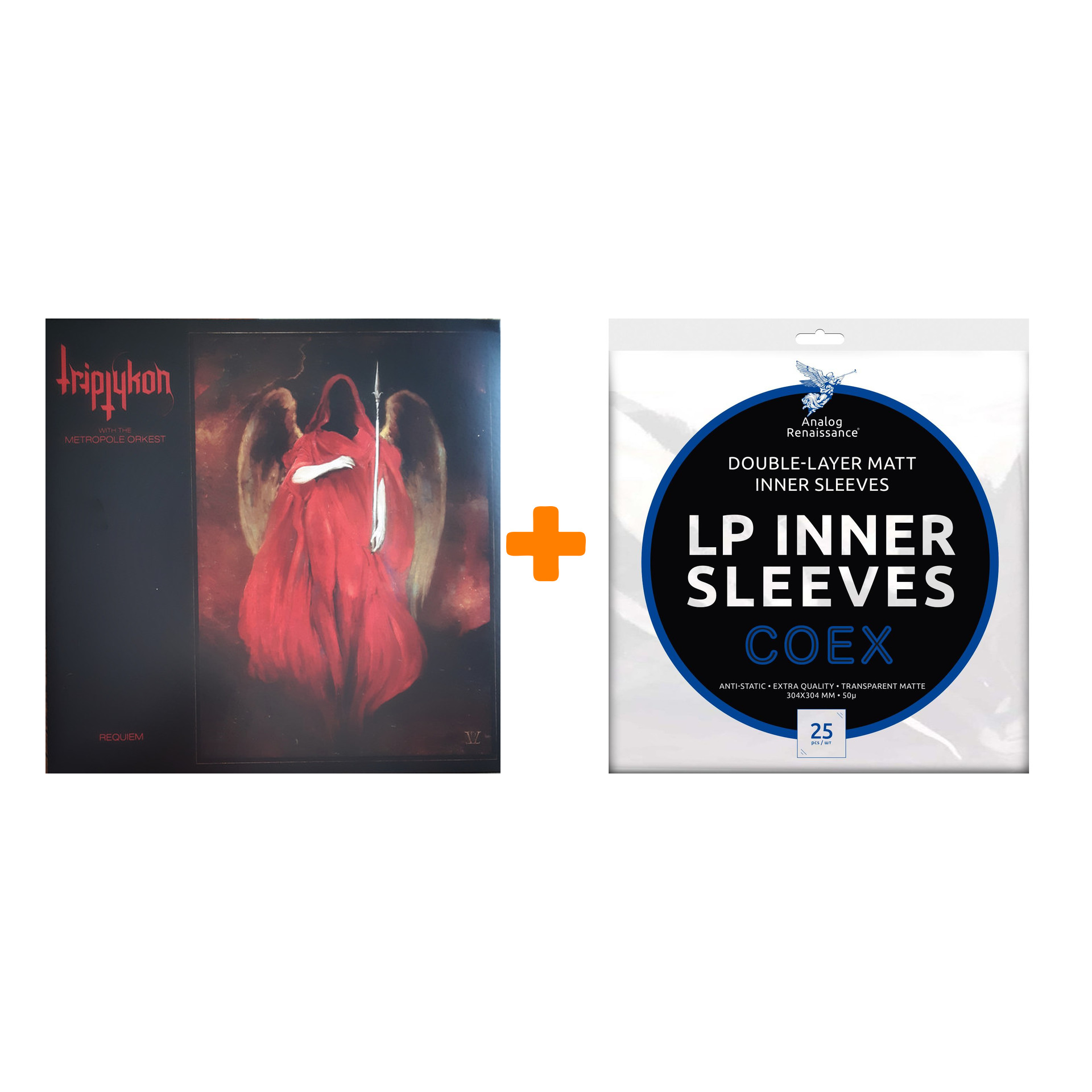 

TRIPTYKON WITH THE METROPOLE ORKEST Requiem LP+DVD + Конверты внутренние COEX для грампластинок 12" 25шт Набор
