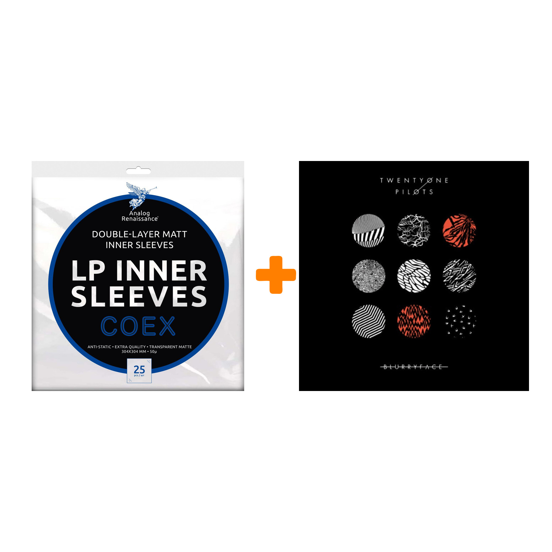

TWENTY ONE PILOTS Blurryface 2LP + Конверты внутренние COEX для грампластинок 12" 25шт Набор