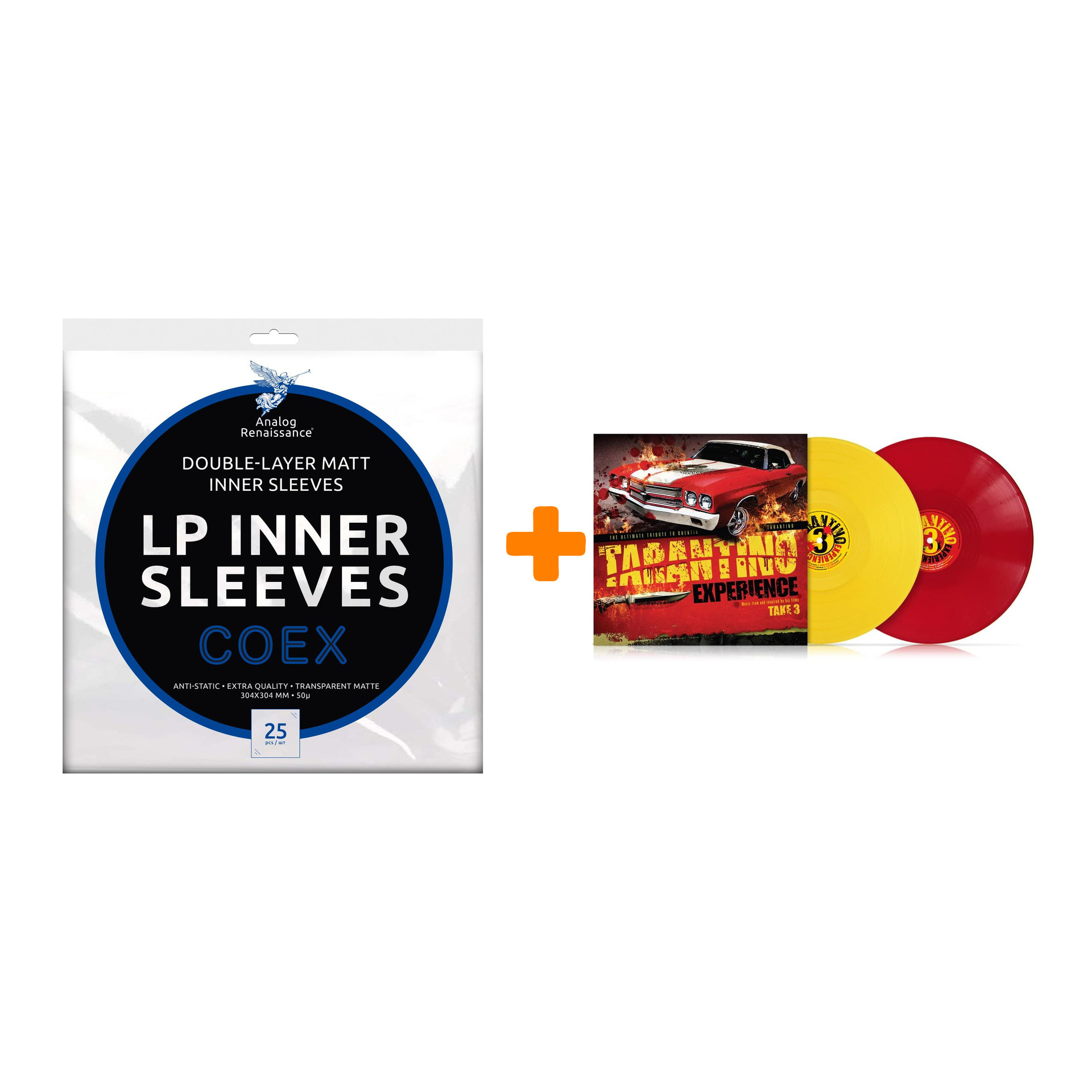 V/A Tarantino Experience Take 3 Coloured Red & Yellow Vinyl 2LP + Конверты внутренние COEX для грампластинок 12