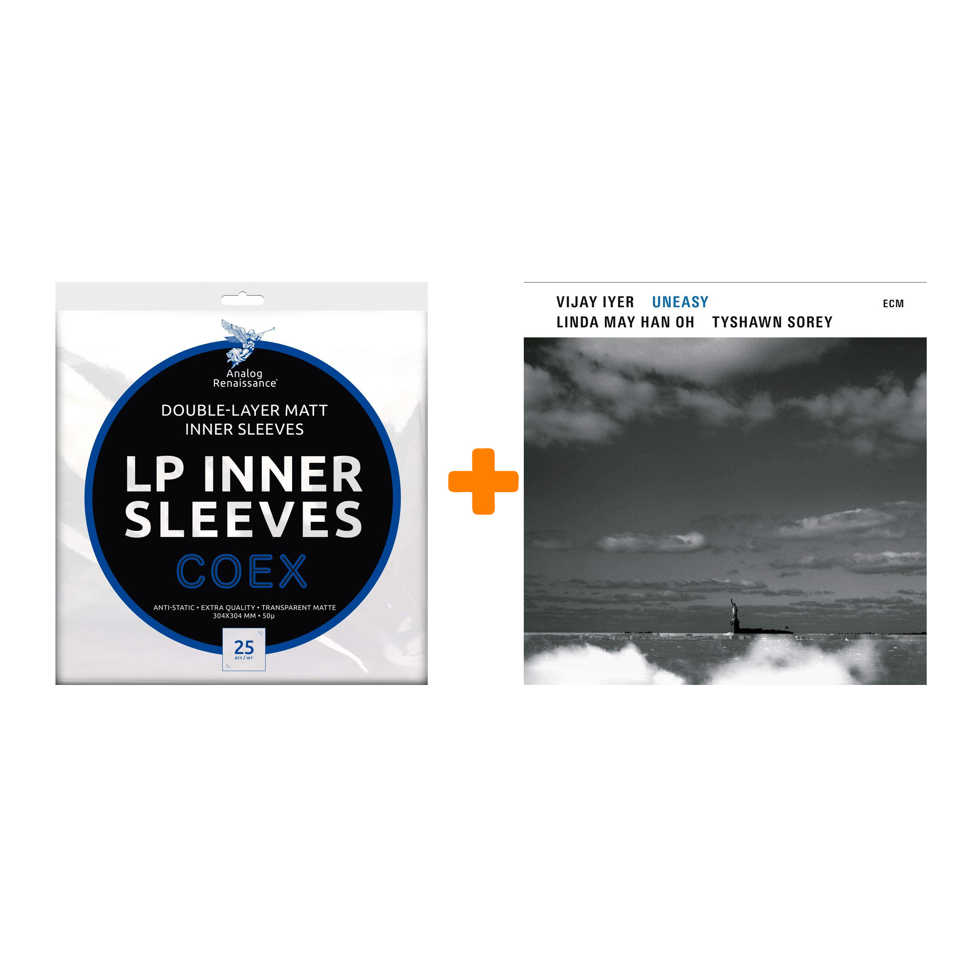 

VIJAY IYER Uneasy 2LP + Конверты внутренние COEX для грампластинок 12" 25шт Набор