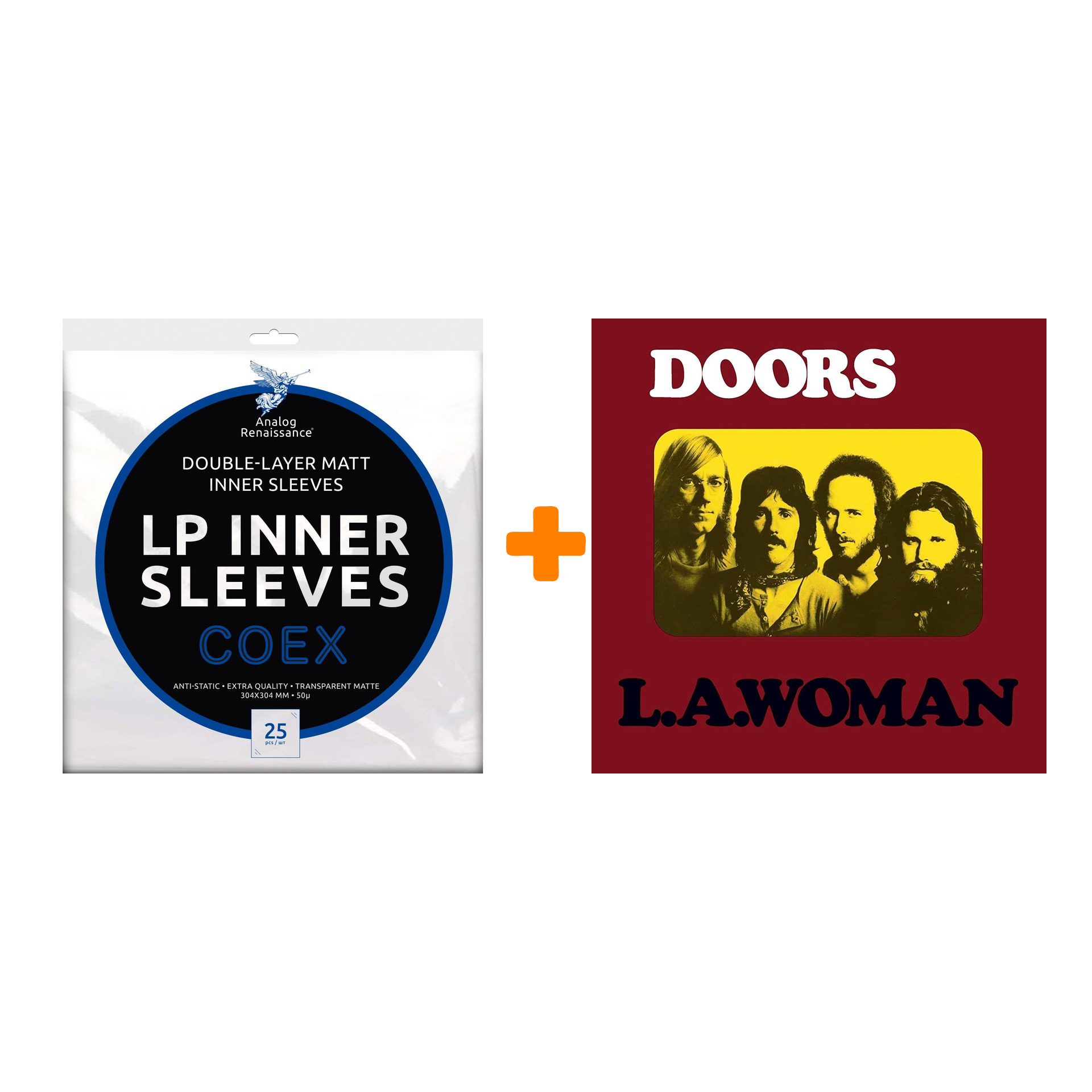

THE DOORS L.A.Woman 50th Anniversary LP + Конверты внутренние COEX для грампластинок 12" 25шт Набор
