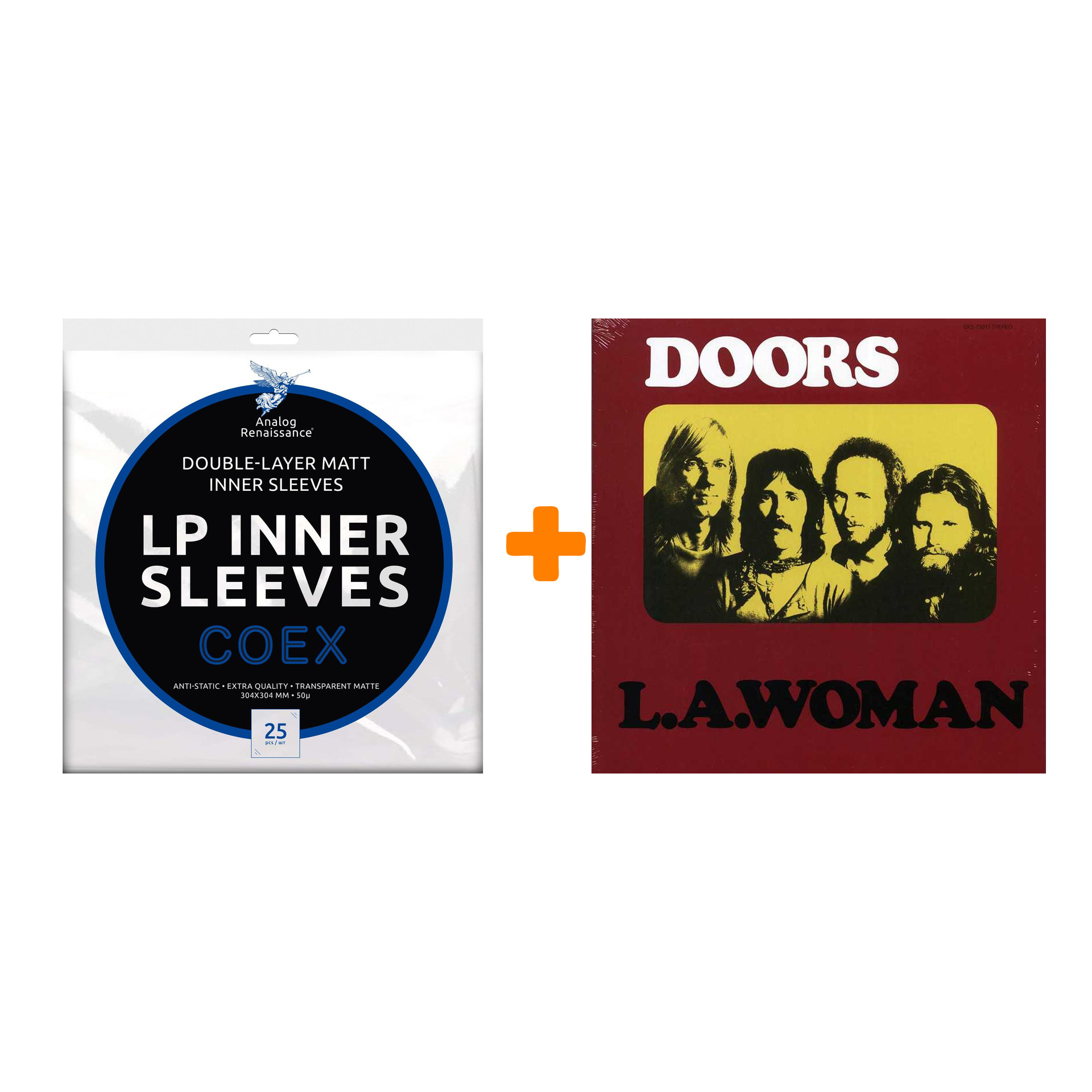 THE DOORS L.A.Woman LP + Конверты внутренние COEX для грампластинок 12 25шт Набор