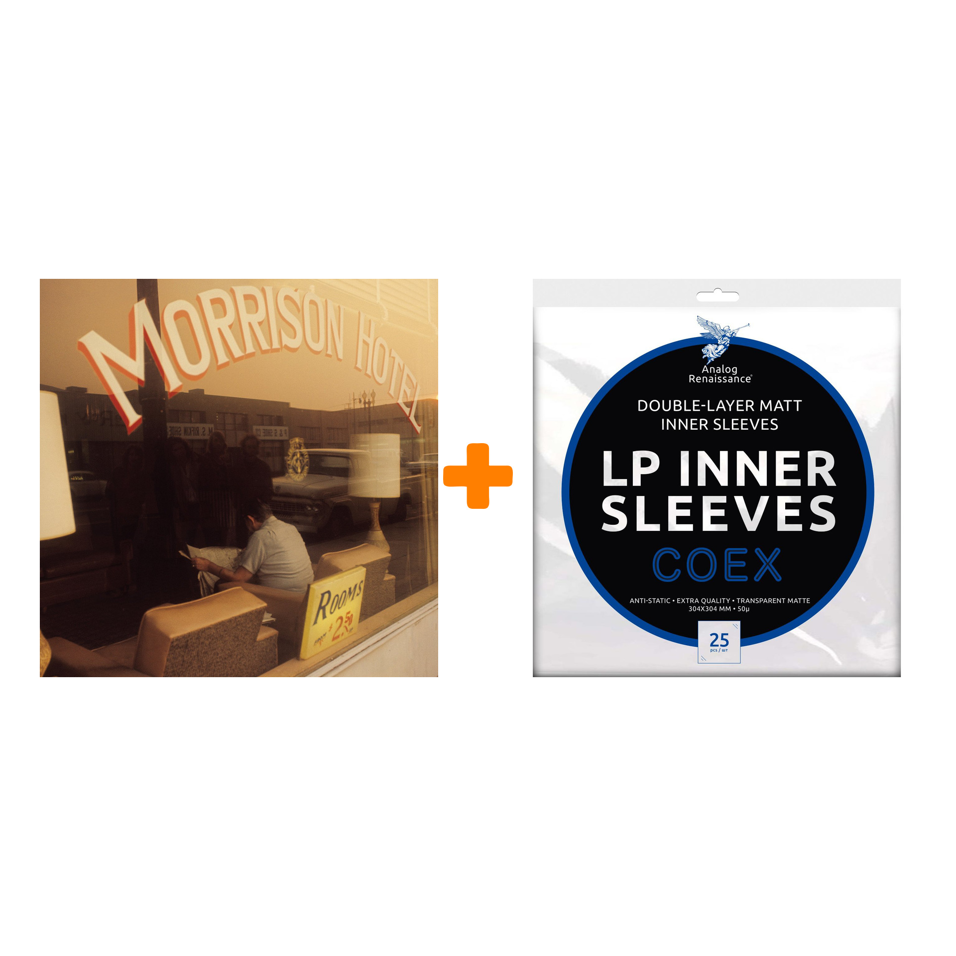 

THE DOORS Morrison Hotel Sessions 2LP + Конверты внутренние COEX для грампластинок 12" 25шт Набор