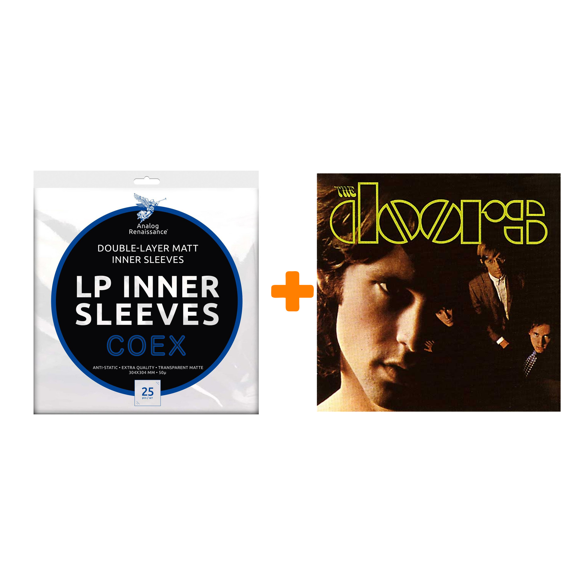 

THE DOORS The Doors 180 GRAMM LP + Конверты внутренние COEX для грампластинок 12" 25шт Набор