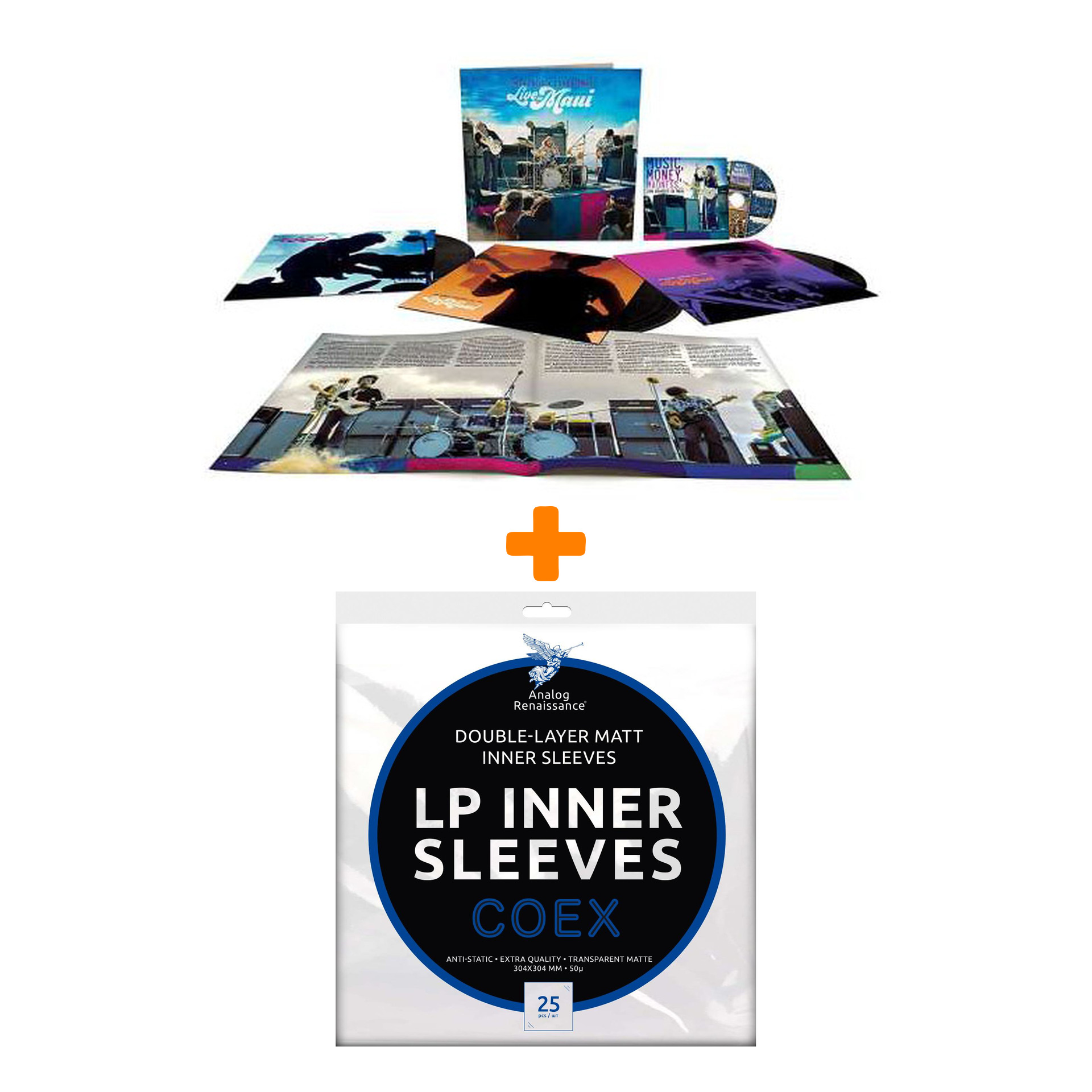 

THE JIMI HENDRIX EXPERIENCE Live In Maui 3LP+Blu-Ray + Конверты внутренние COEX для грампластинок 12" 25шт Набор