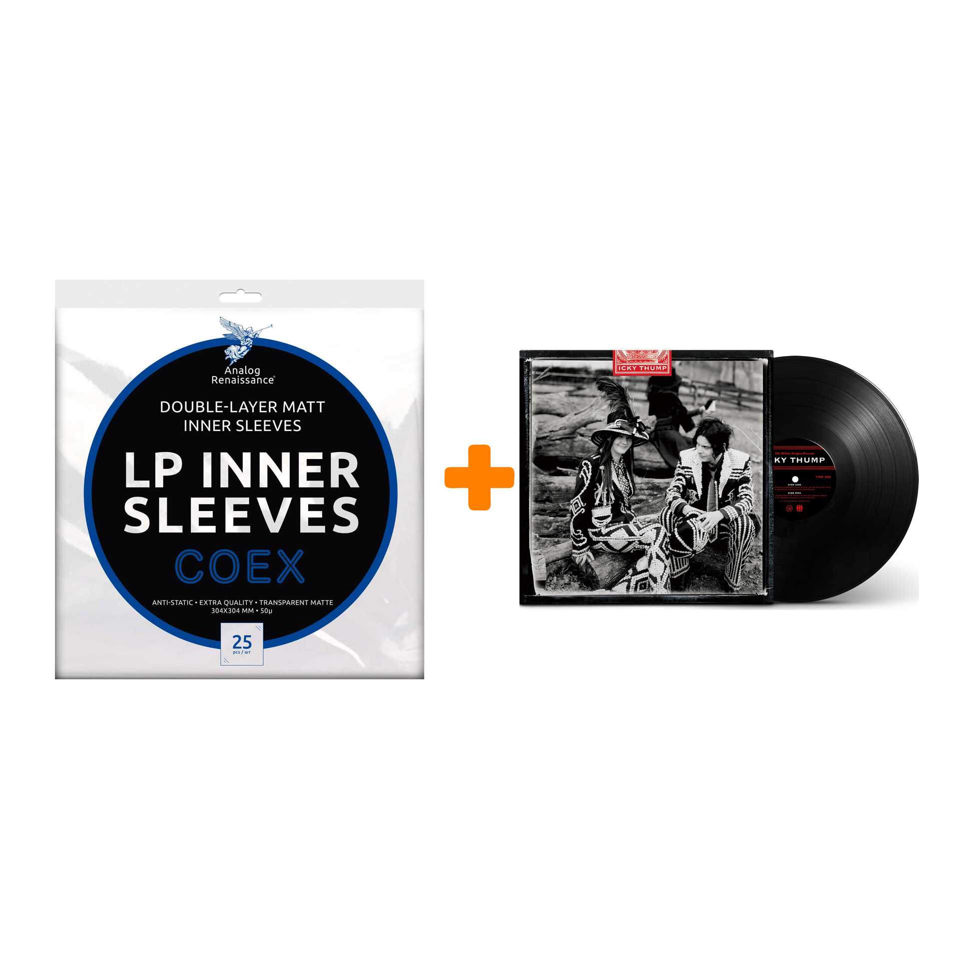 

THE WHITE STRIPES Icky Thump 2LP + Конверты внутренние COEX для грампластинок 12" 25шт Набор