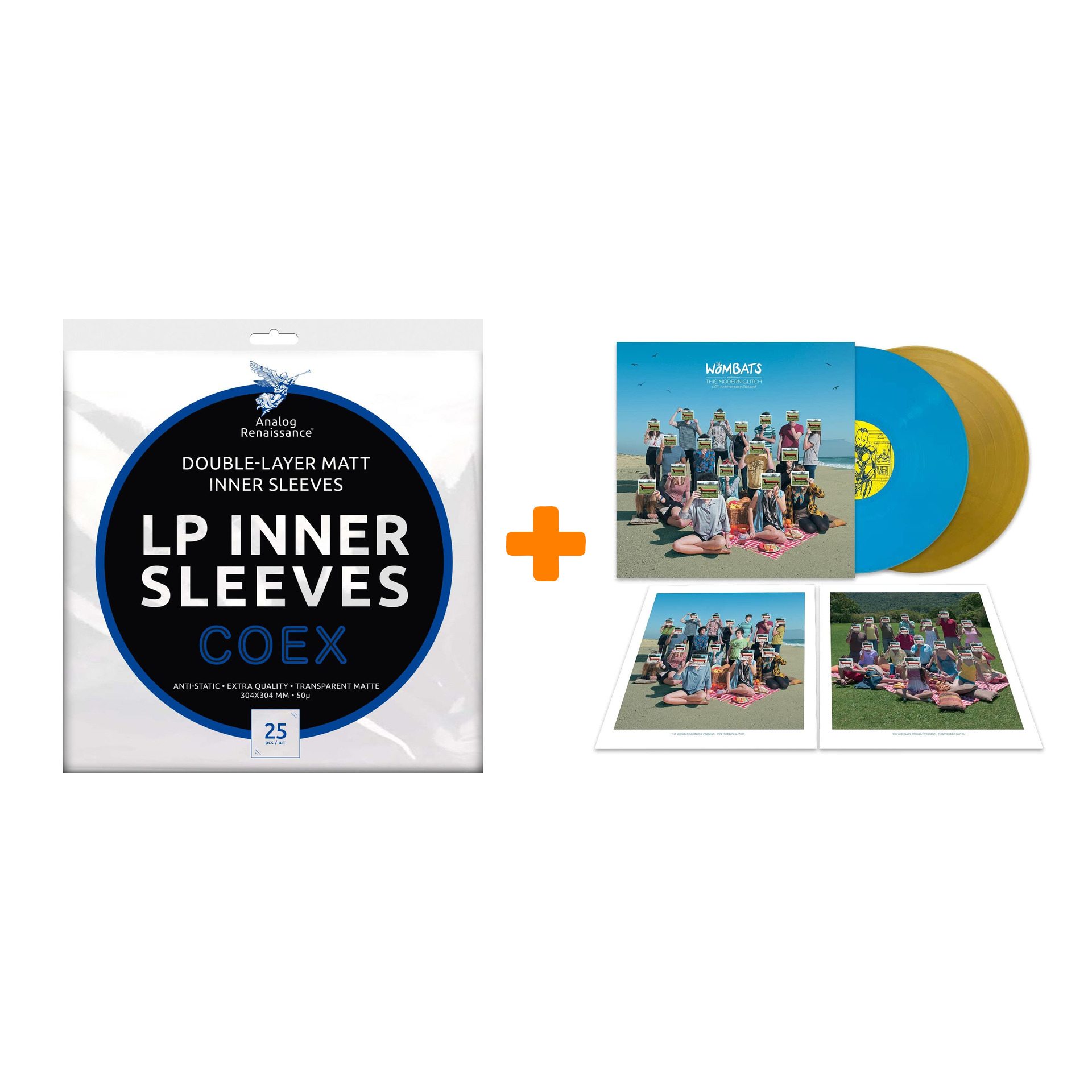 

THE WOMBATS The Wombats Proudly Present... This Modern Glitch 10Th Anniversary Coloured Blue & Gold Vinyl 2LP + Конверты внутренние COEX для грамп