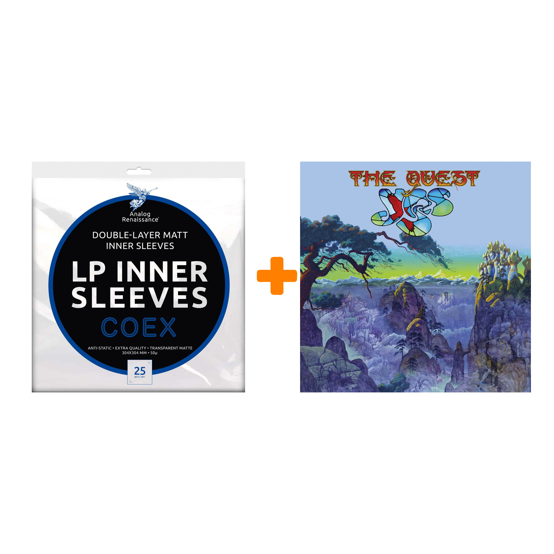 цена YES The Quest 2LP+2CD+Blu-Ray + Конверты внутренние COEX для грампластинок 12 25шт Набор