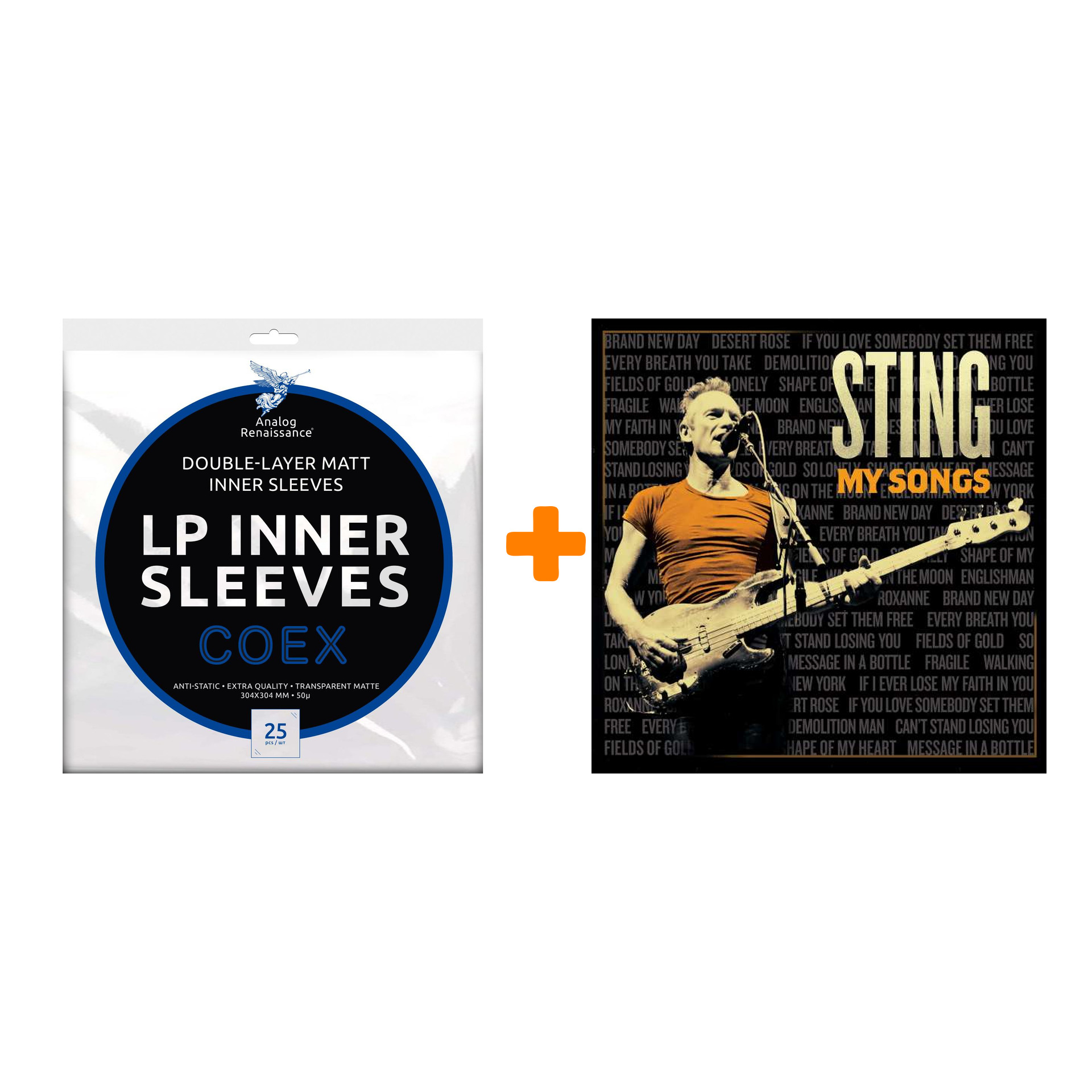 

STING My Songs 2LP + Конверты внутренние COEX для грампластинок 12" 25шт Набор