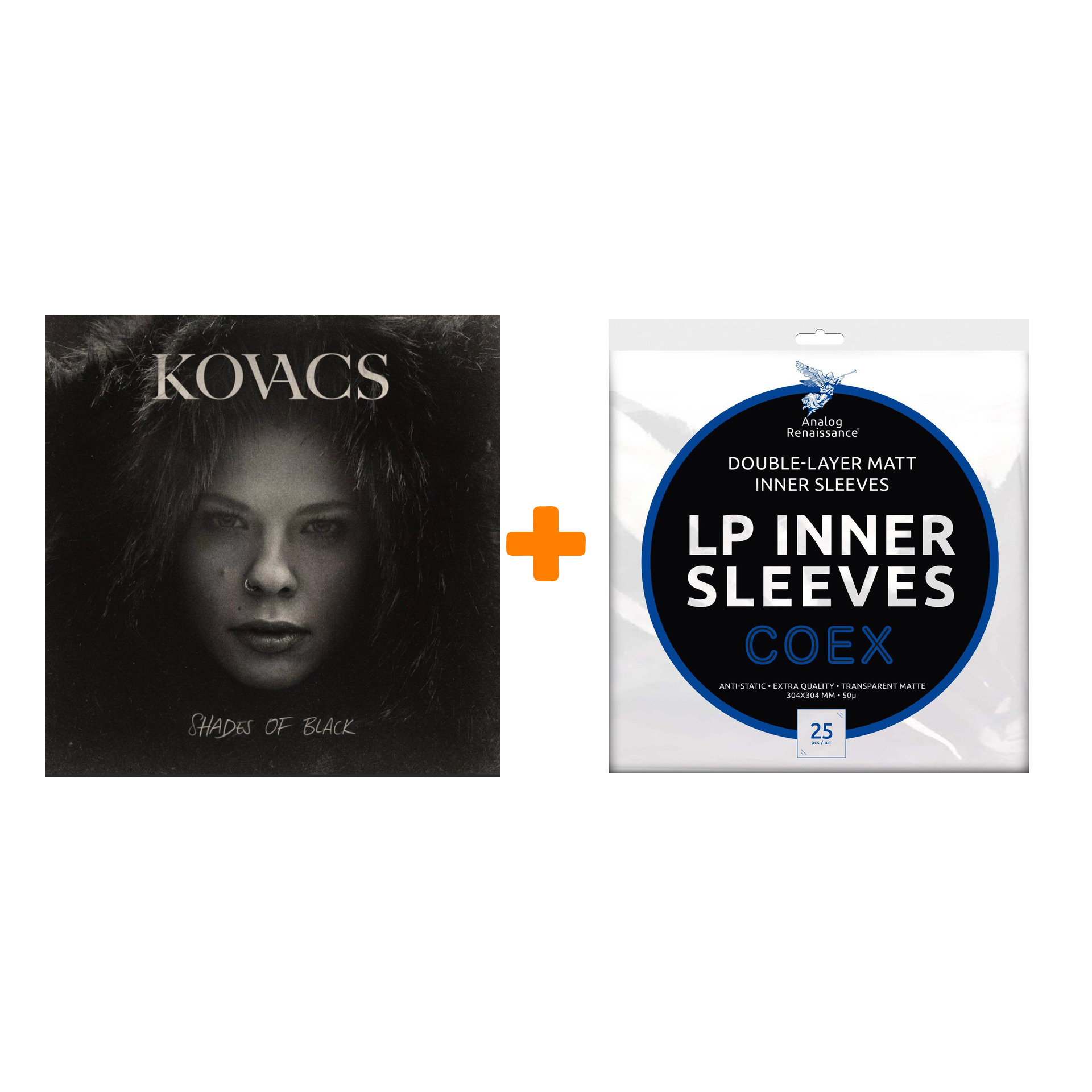

KOVACS Shades Of Black LP + Конверты внутренние COEX для грампластинок 12" 25шт Набор