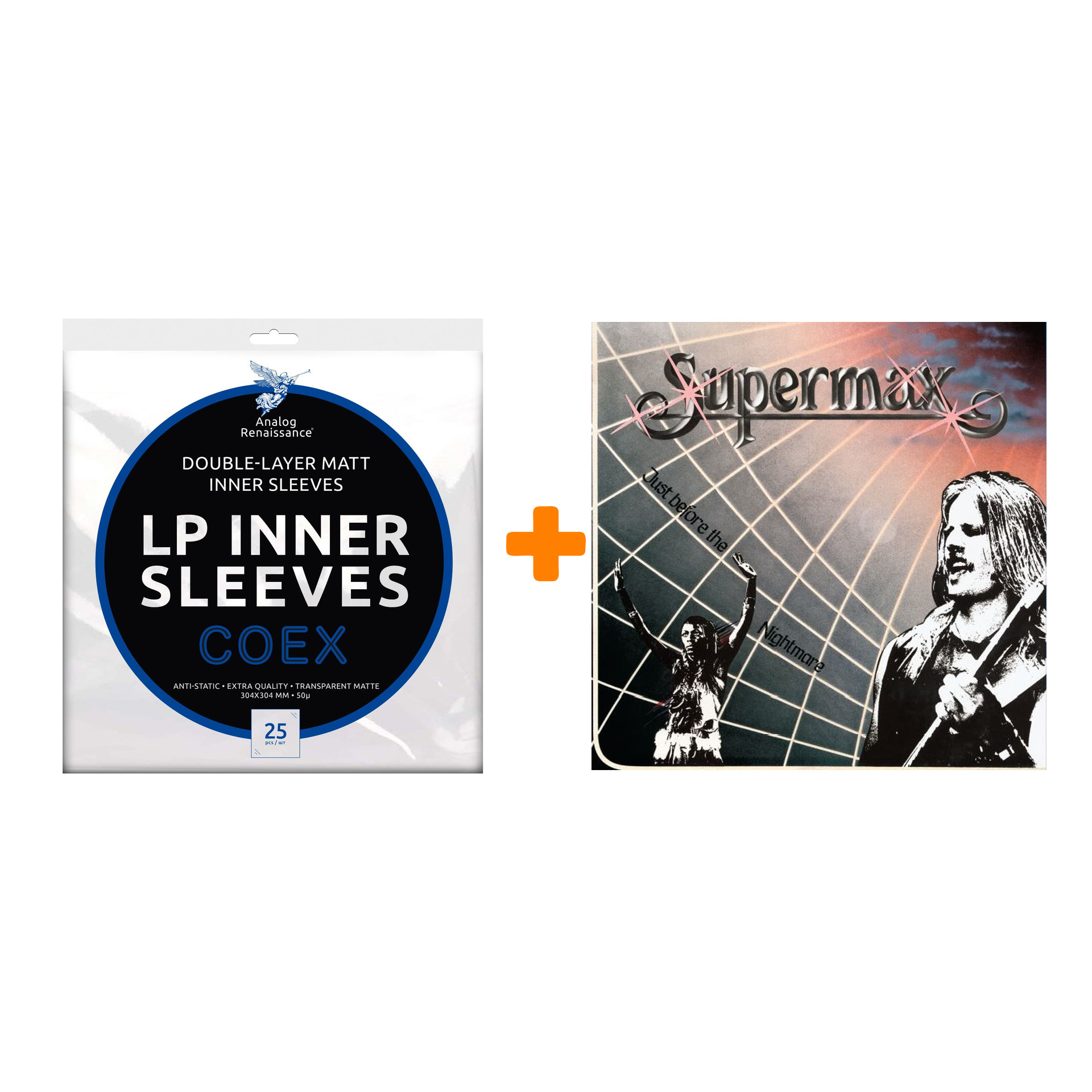SUPERMAX Just Before The Nightmare LP + Конверты внутренние COEX для грампластинок 12 25шт Набор цена и фото