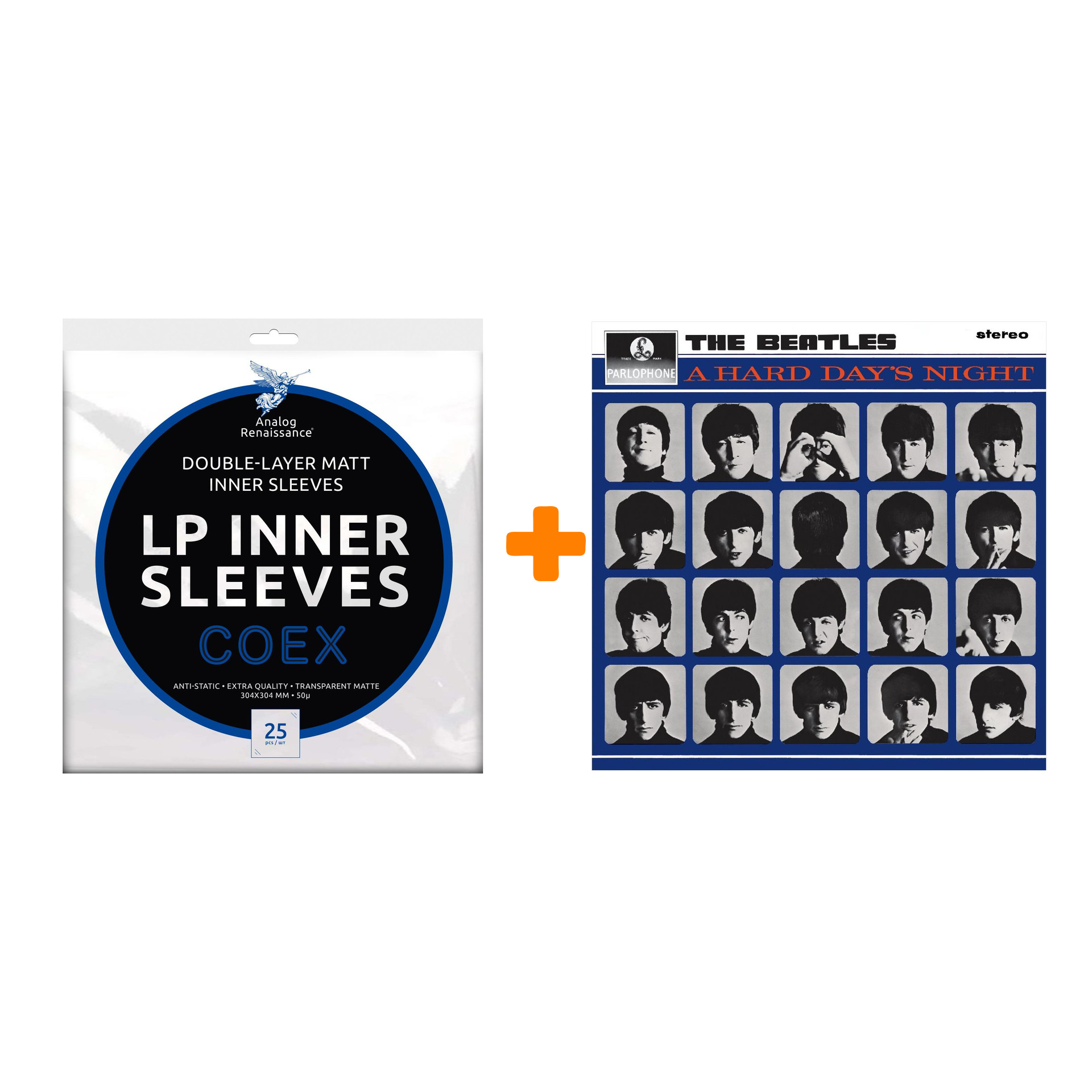 

THE BEATLES A Hard Day`s Night LP + Конверты внутренние COEX для грампластинок 12" 25шт Набор