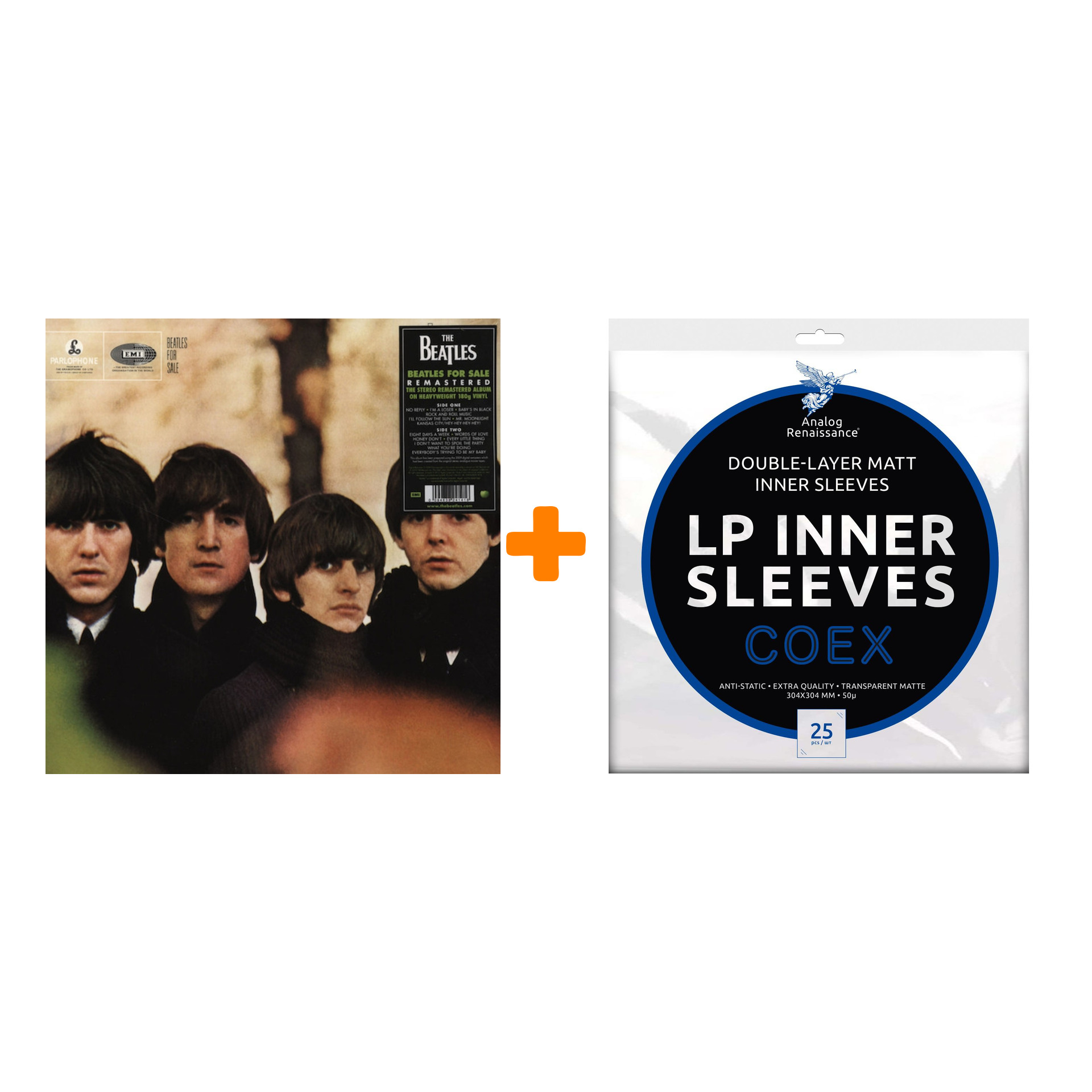 THE BEATLES Beatles For Sale LP + Конверты внутренние COEX для грампластинок 12 25шт Набор цена и фото