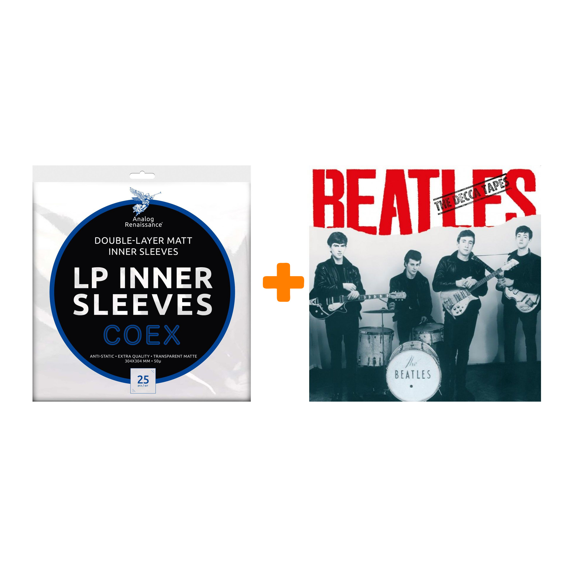 

THE BEATLES The Decca Tapes LP + Конверты внутренние COEX для грампластинок 12" 25шт Набор