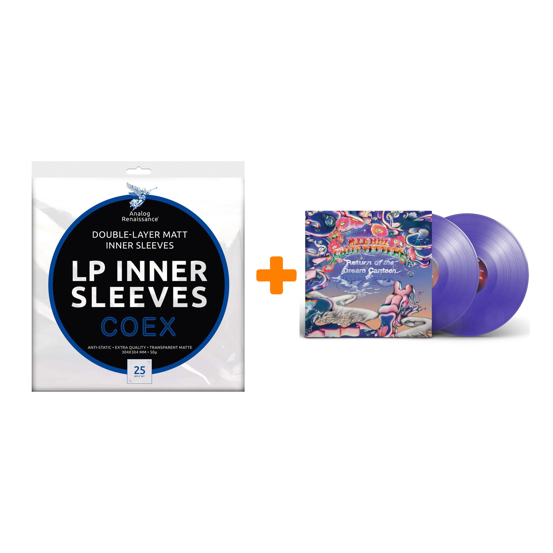 RED HOT CHILI PEPPERS Return Of The Dream Canteen Coloured Purple Vinyl 2LP + Конверты внутренние COEX для грампластинок 12 25шт Набор