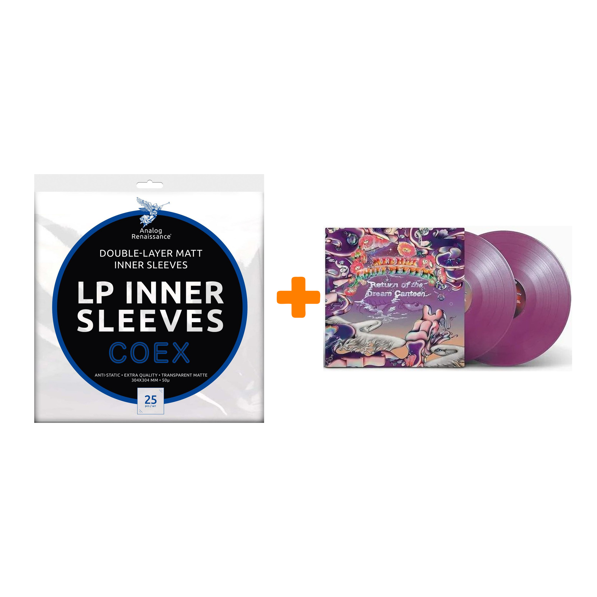 цена RED HOT CHILI PEPPERS Return Of The Dream Canteen Coloured Violet Vinyl 2LP + Конверты внутренние COEX для грампластинок 12 25шт Набор