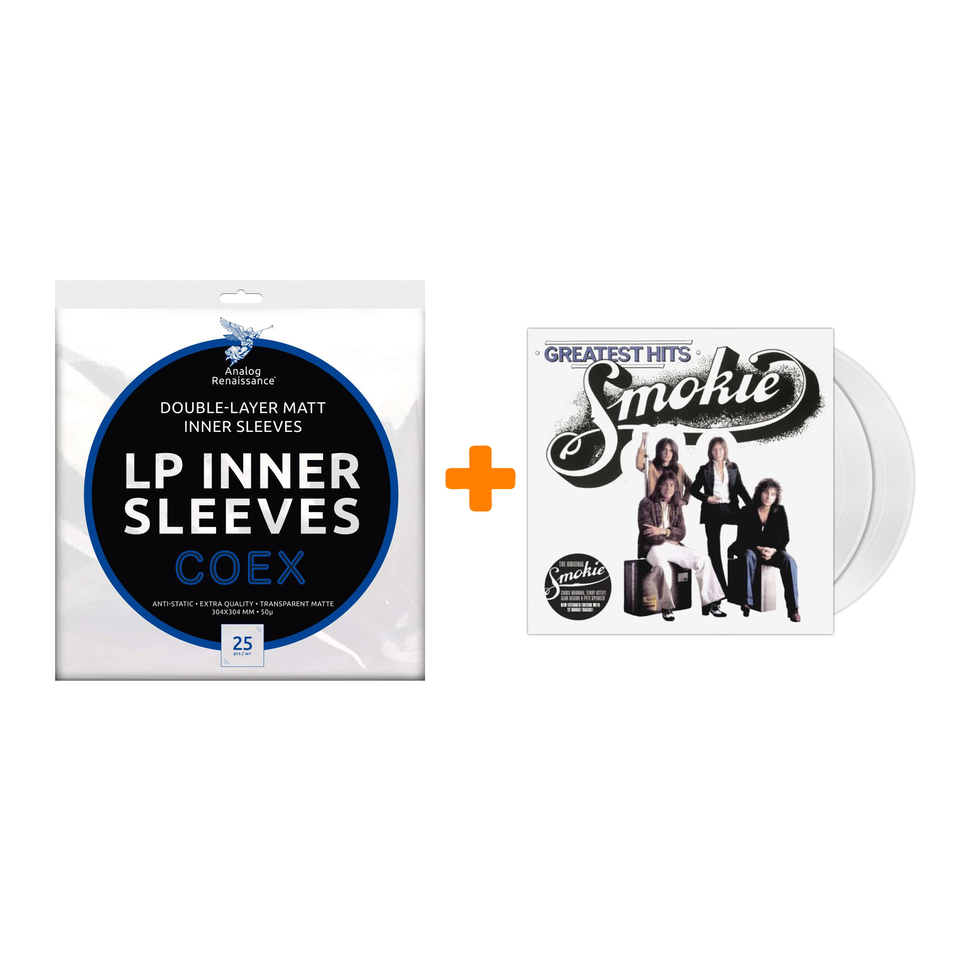 SMOKIE Greatest Hits 2LP + Конверты внутренние COEX для грампластинок 12 25шт Набор
