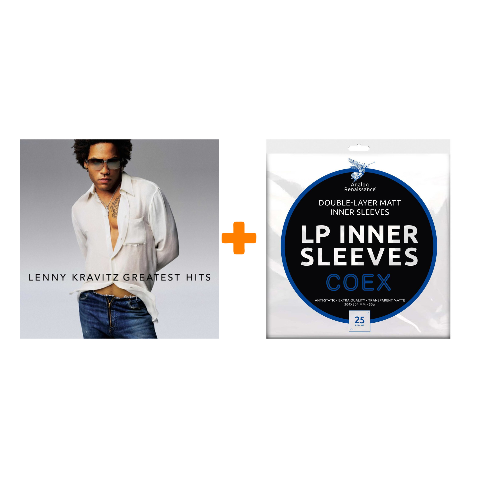 

KRAVITZ LENNY Greatest Hits 2LP + Конверты внутренние COEX для грампластинок 12" 25шт Набор