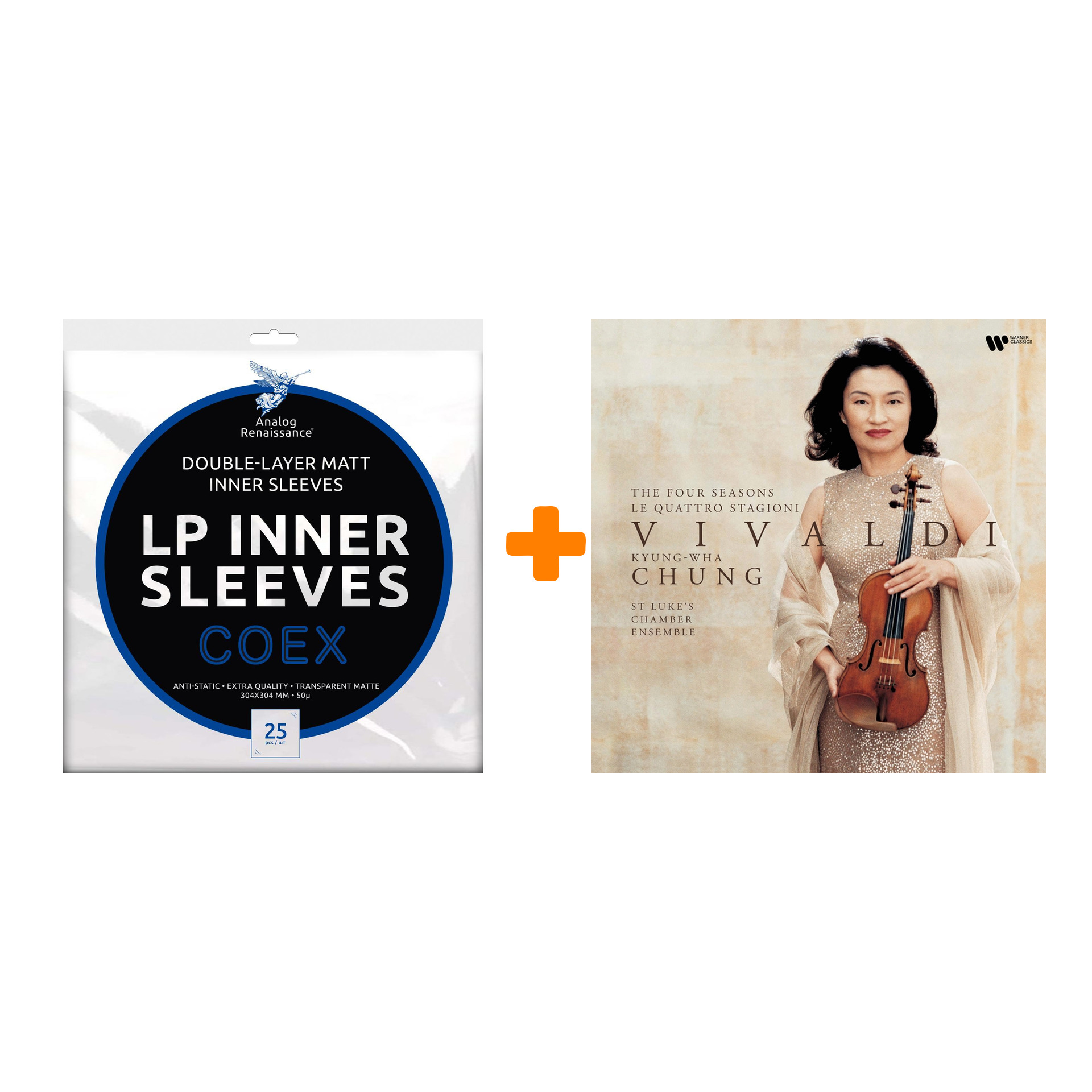 

KYUNG WHA CHUNG & ST LUKE`S CHAMBER ENSEMBLE Vivaldi The Four Seasons LP + Конверты внутренние COEX для грампластинок 12" 25шт Набор