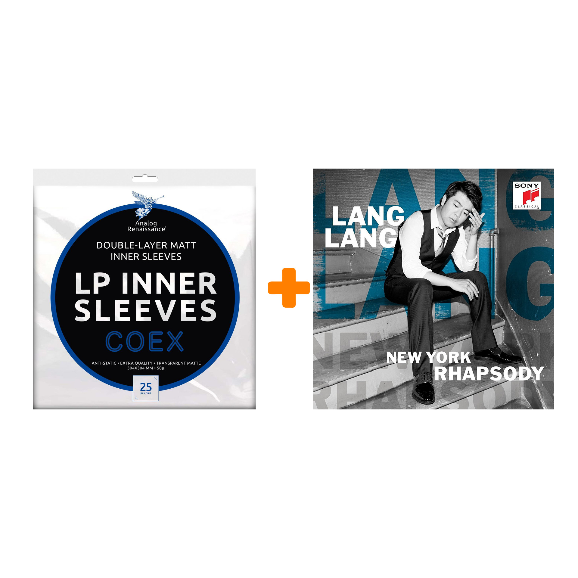 

LANG LANG New York Rhapsody 2LP + Конверты внутренние COEX для грампластинок 12" 25шт Набор