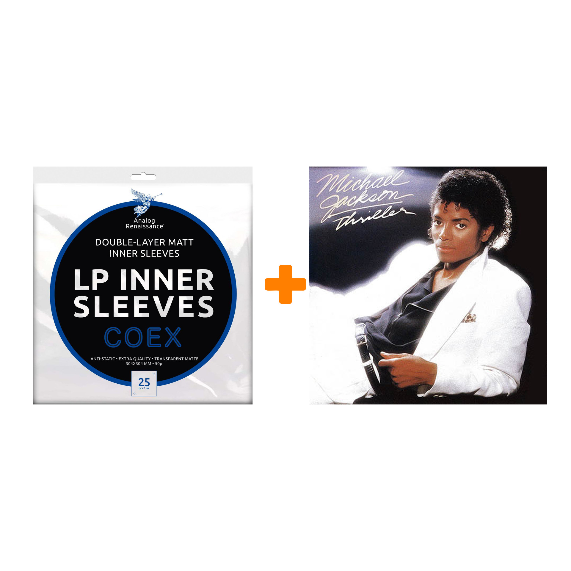 

JACKSON MICHAEL Thriller LP + Конверты внутренние COEX для грампластинок 12" 25шт Набор