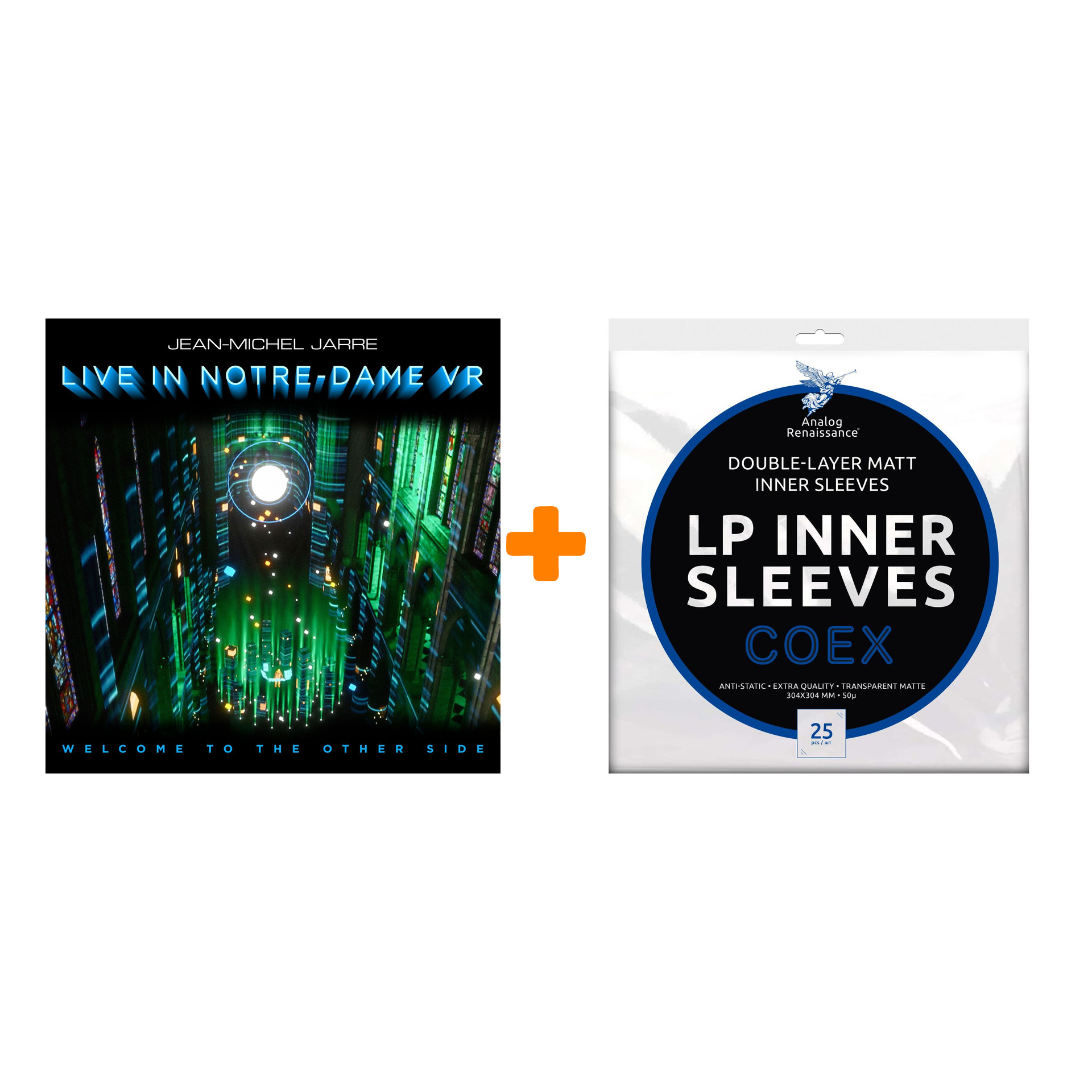 

JARRE JEAN MICHEL Welcome To The Other Side Live In Notre-Dame VR LP + Конверты внутренние COEX для грампластинок 12" 25шт Набор