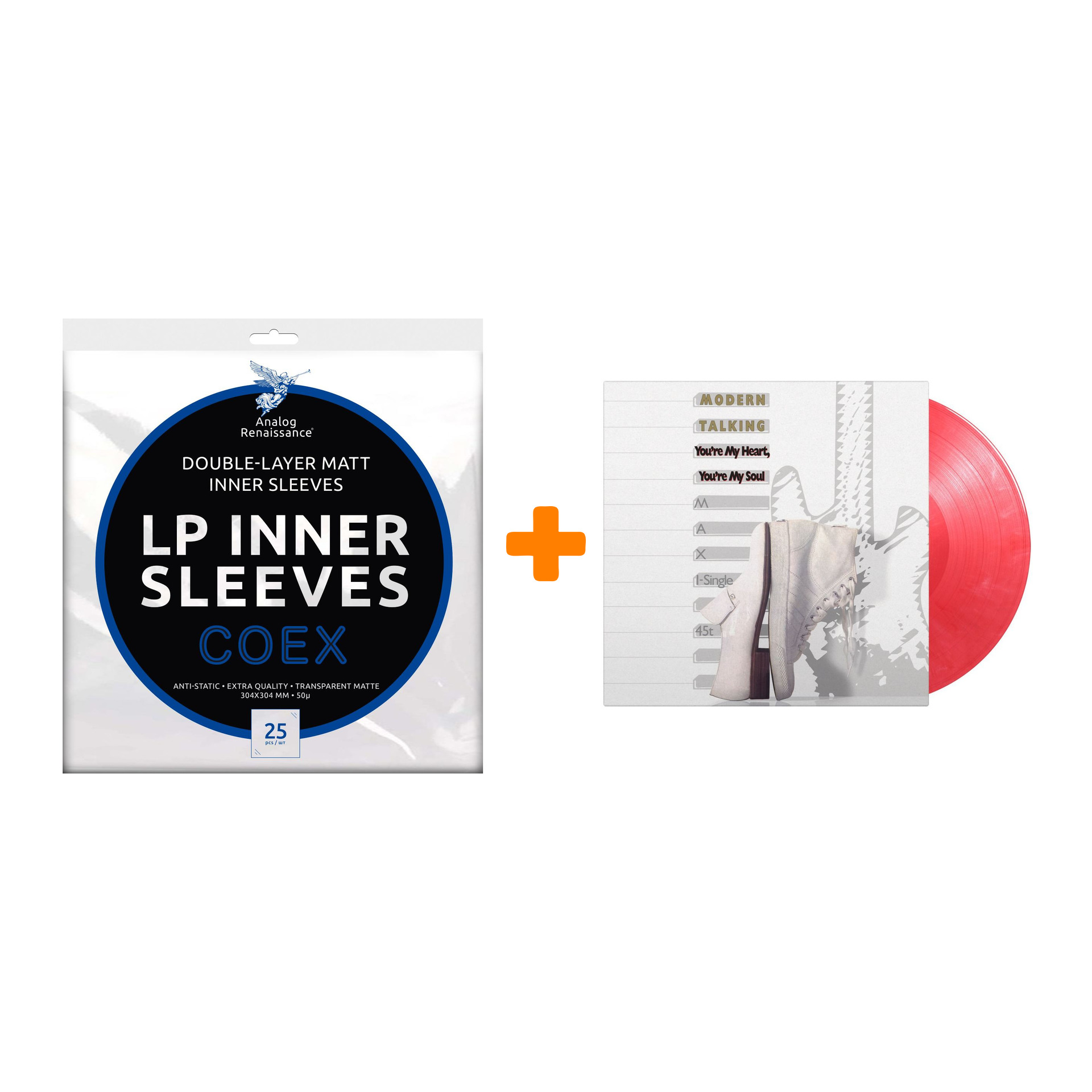

MODERN TALKING You`re My Heart, You`re My Soul 12" Coloured Red & White Marbled Vinyl LP + Конверты внутренние COEX для грампластинок 12" 25шт Набо