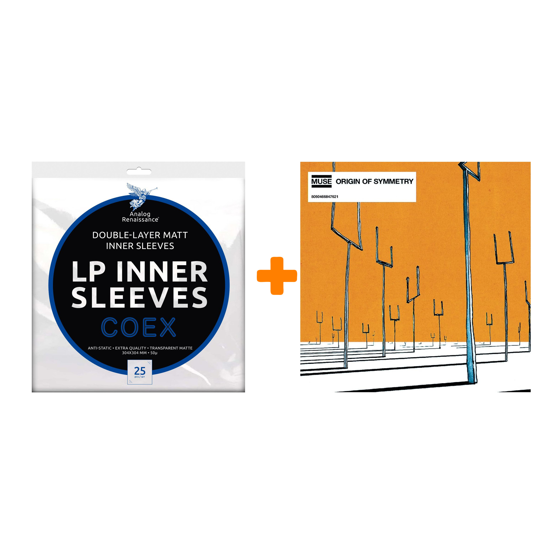 цена MUSE Origin Of Symmetry 2LP + Конверты внутренние COEX для грампластинок 12 25шт Набор