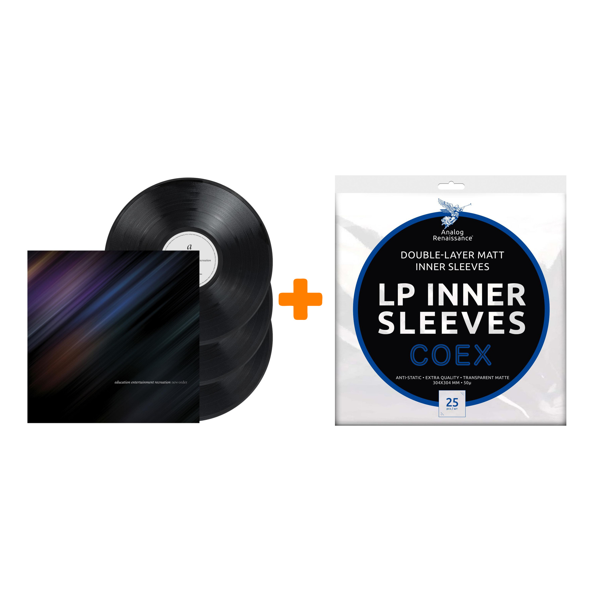 

NEW ORDER Education, Entertainment, Recreation 3LP + Конверты внутренние COEX для грампластинок 12" 25шт Набор