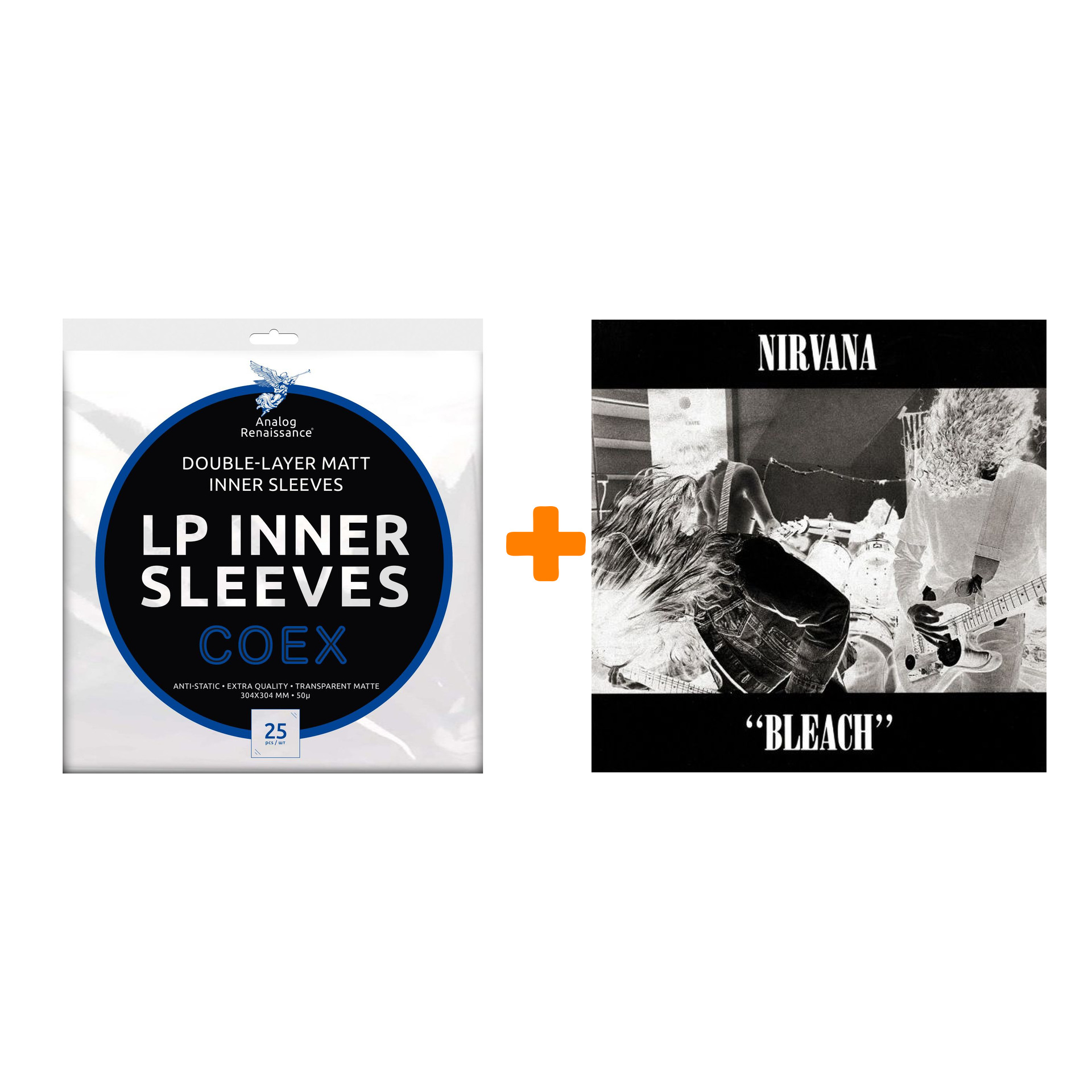 

NIRVANA Bleach LP + Конверты внутренние COEX для грампластинок 12" 25шт Набор