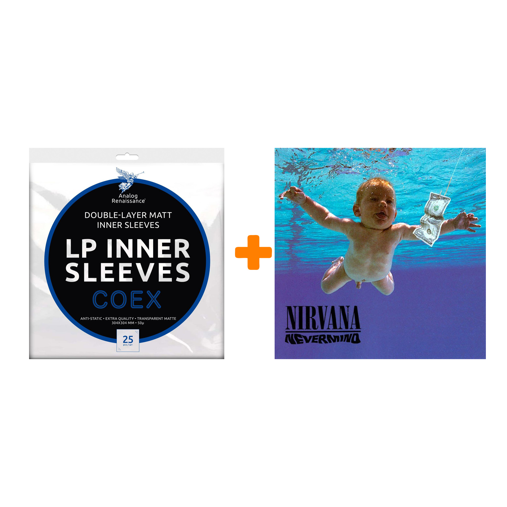 цена NIRVANA Nevermind LP + Конверты внутренние COEX для грампластинок 12 25шт Набор