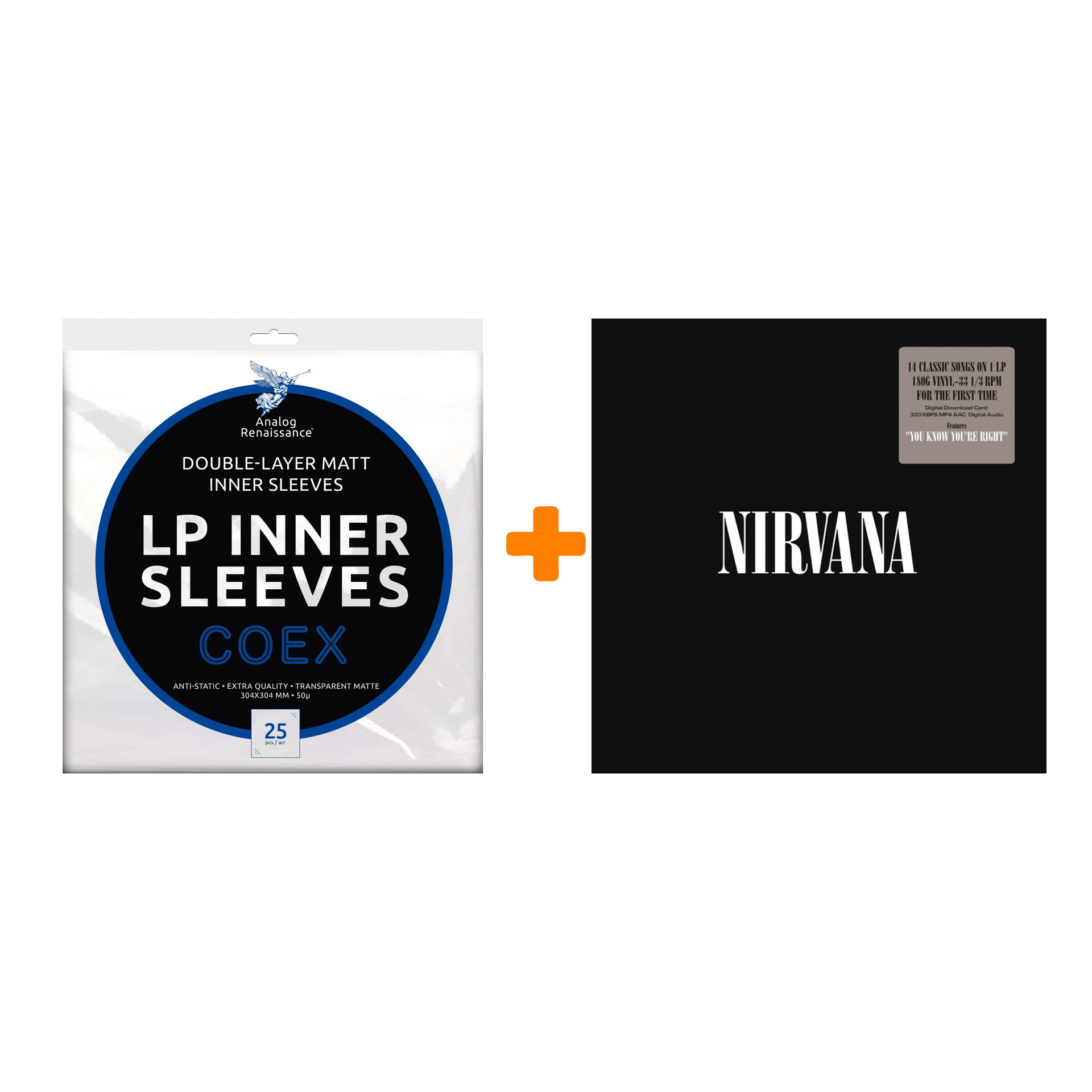

NIRVANA Nirvana LP + Конверты внутренние COEX для грампластинок 12" 25шт Набор