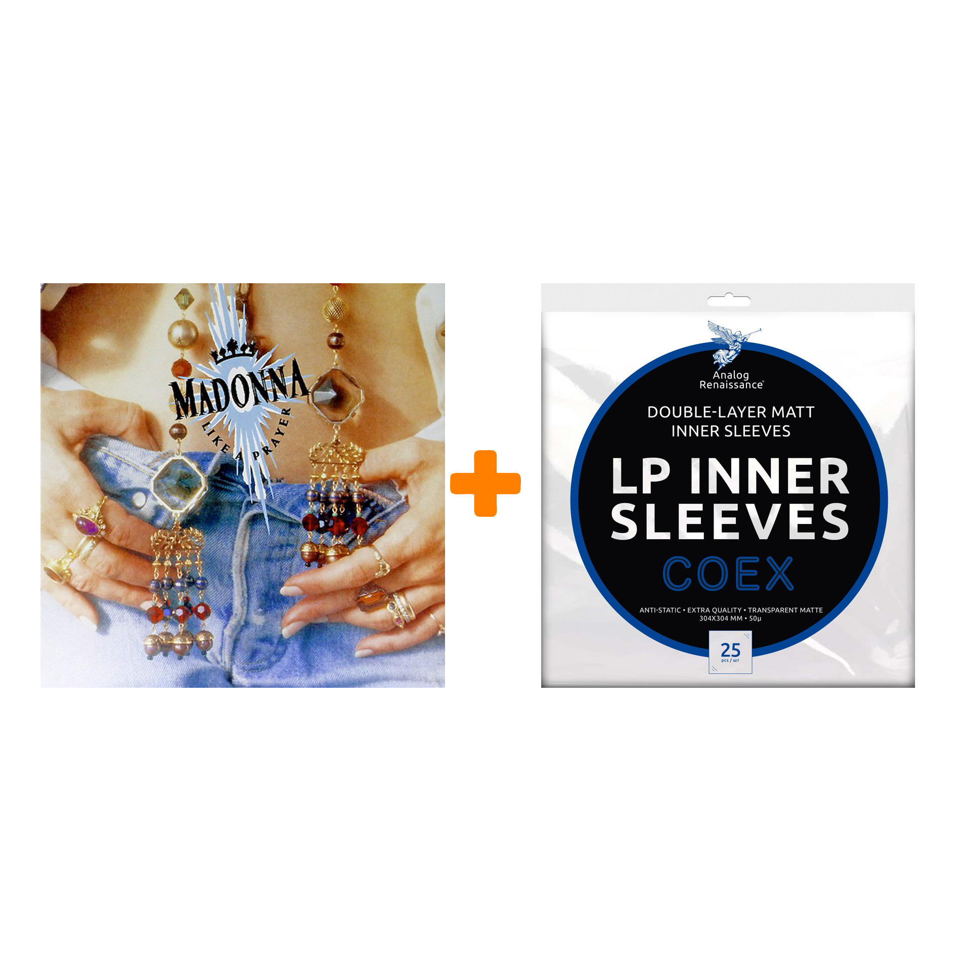 

MADONNA Like A Prayer LP + Конверты внутренние COEX для грампластинок 12" 25шт Набор
